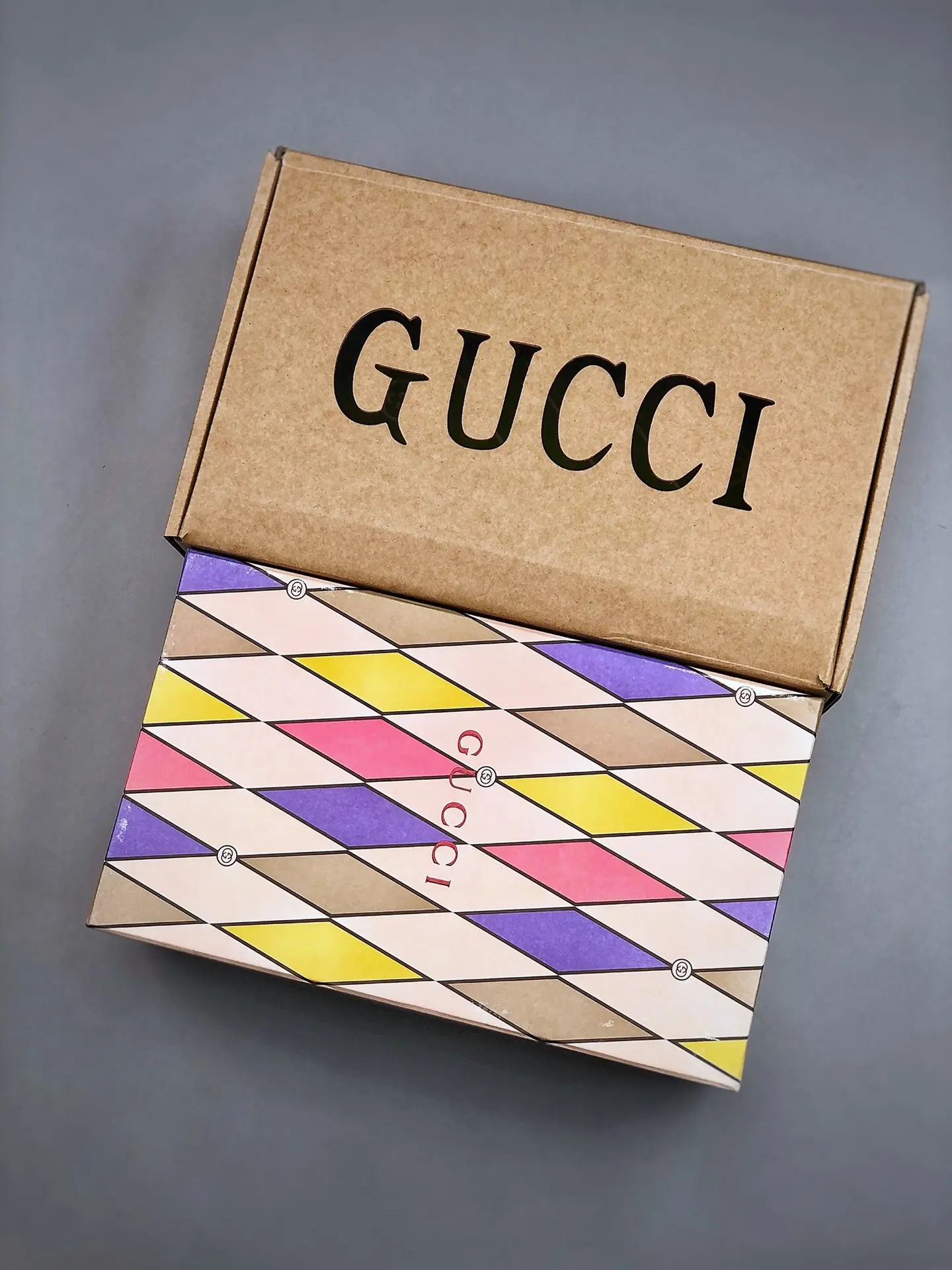 YASSW | Gucci Suede Colorblock Pattern Sneakers - Purple (Replica)