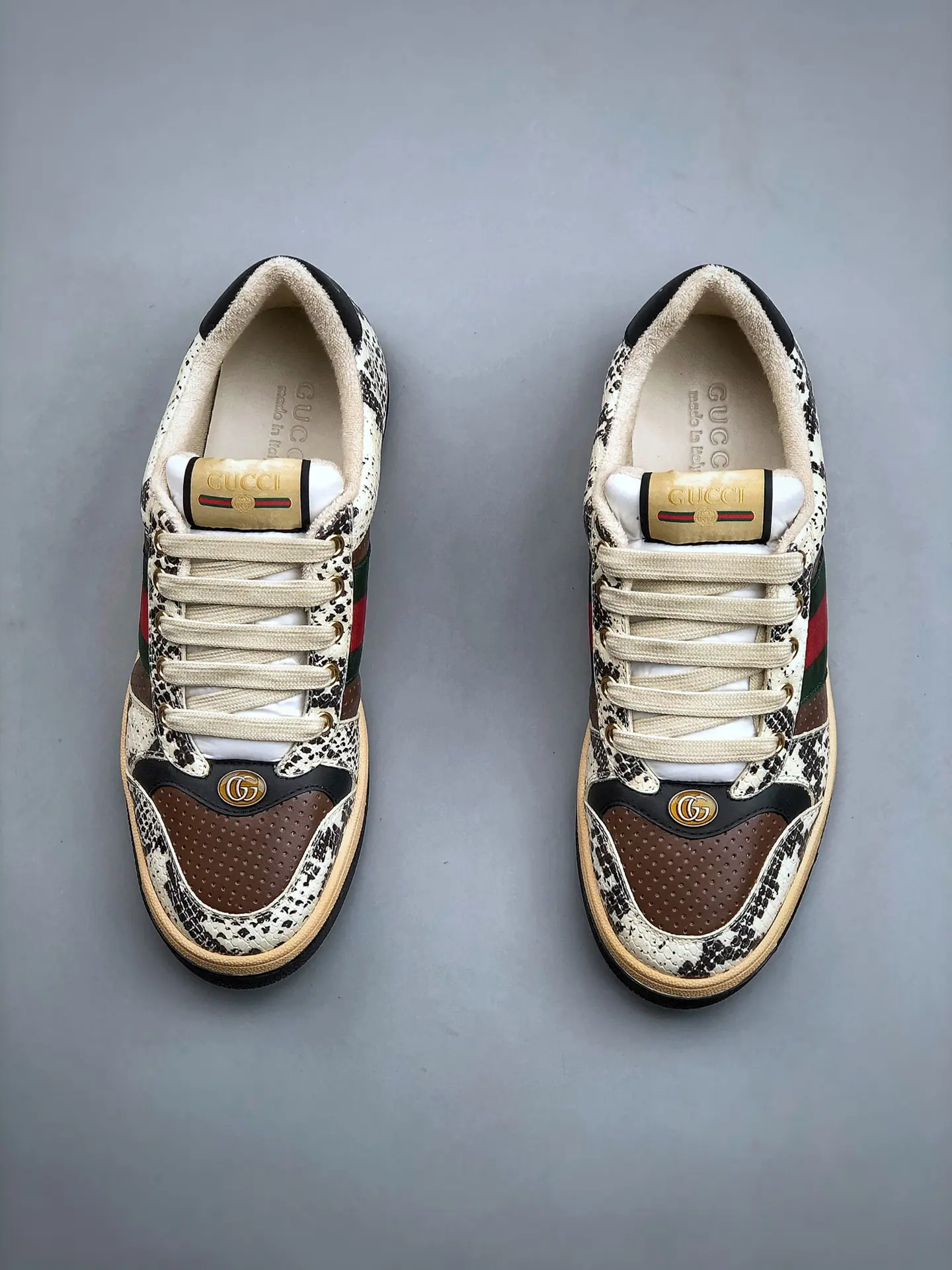 YASSW | Gucci Screener Python-Effect Leather Trainers Replica: A Detailed Review