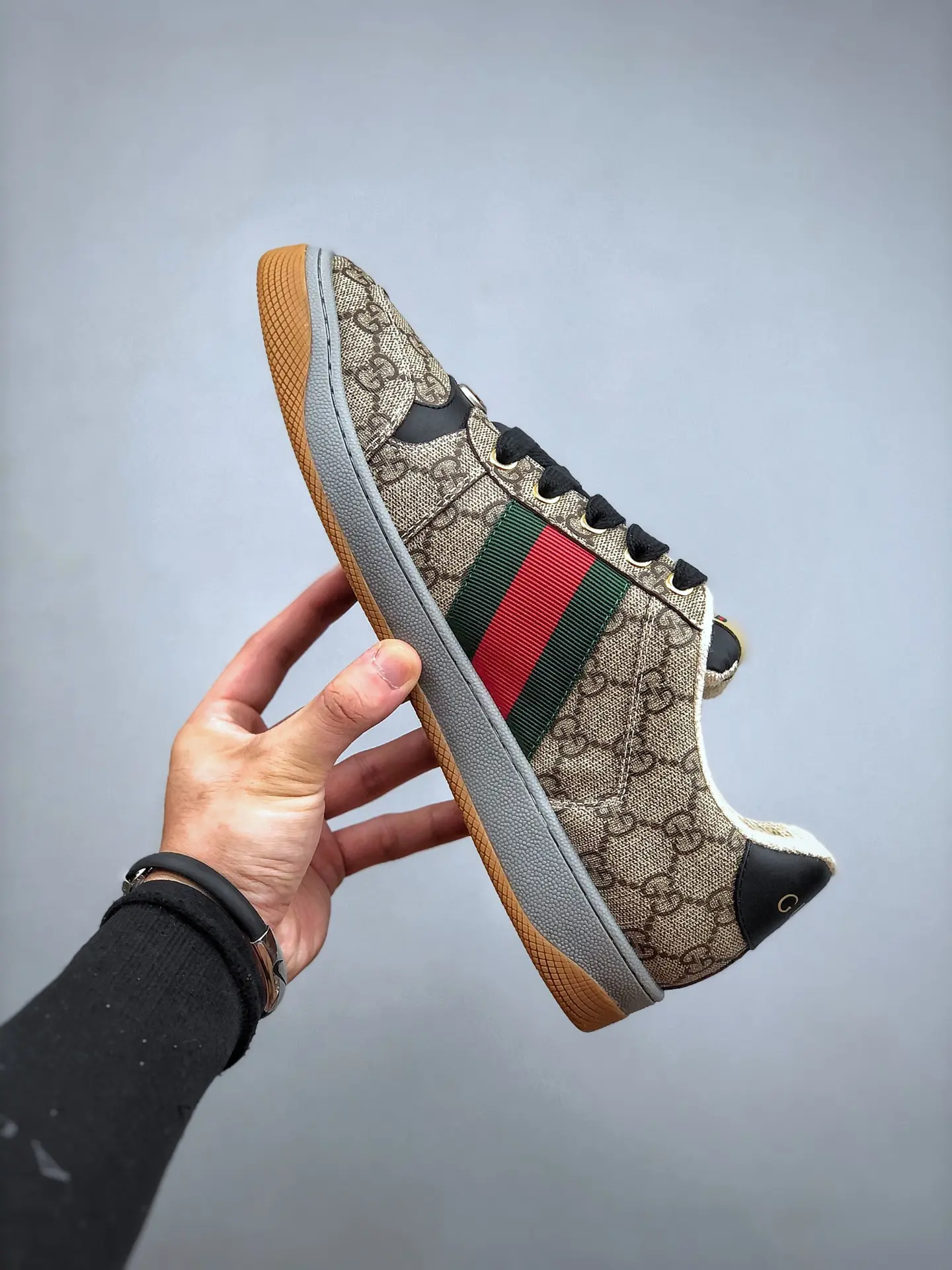 YASSW | Affordable Elegance: Replica Gucci Men's Screener Sneakers in Beige