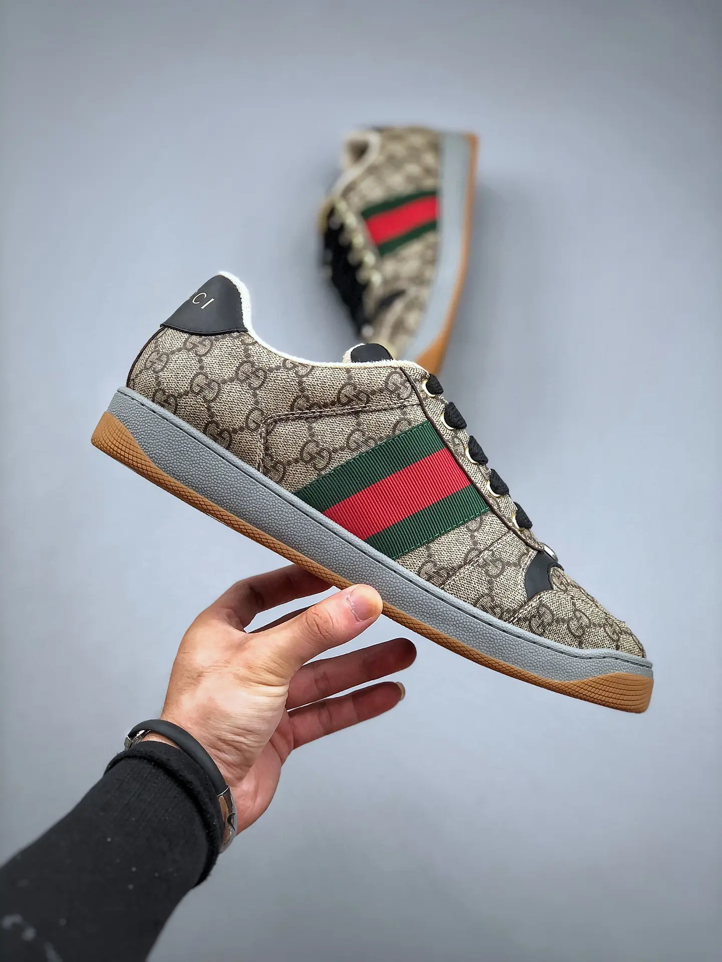 YASSW | Affordable Elegance: Replica Gucci Men's Screener Sneakers in Beige