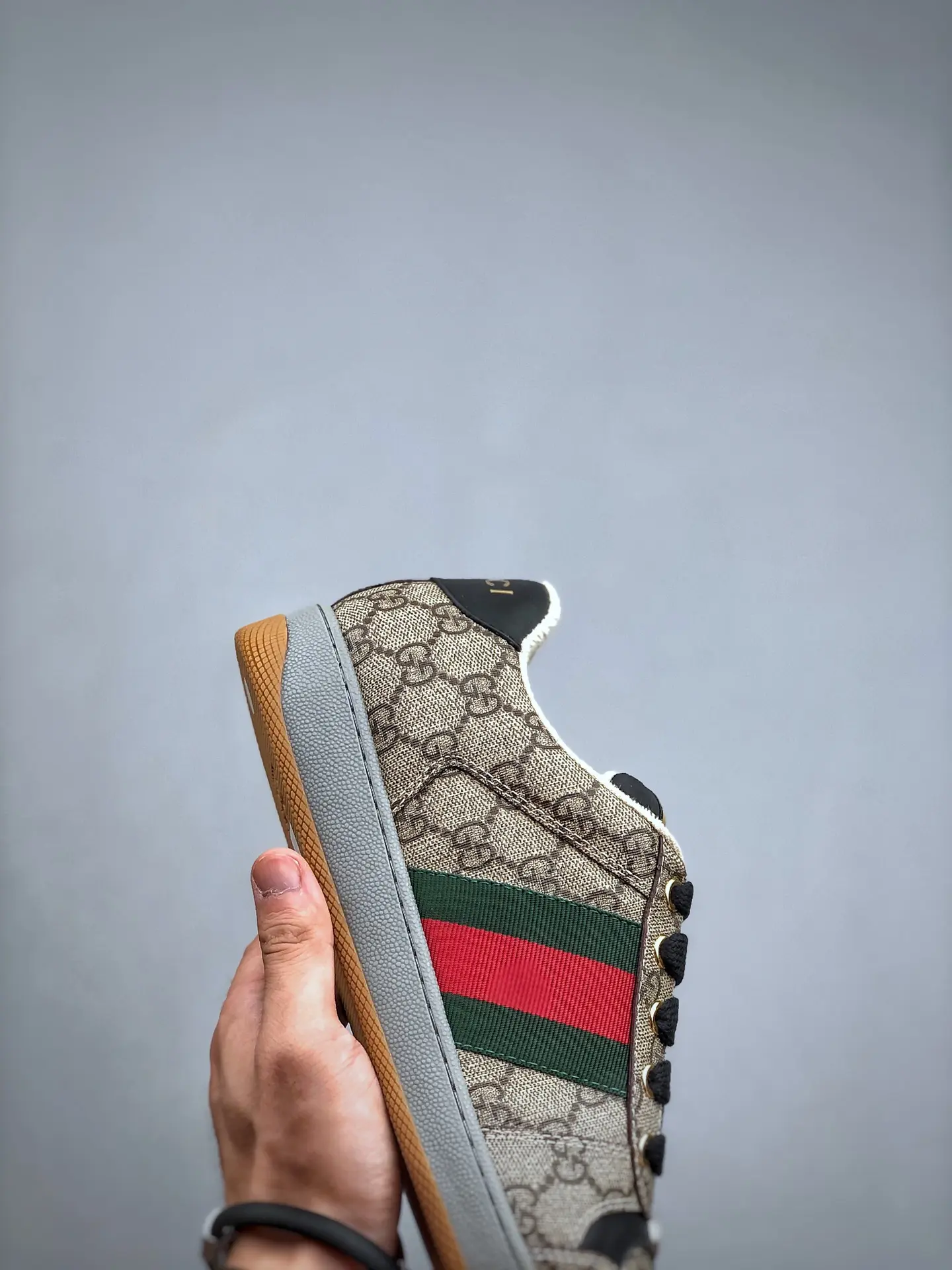 YASSW | Affordable Elegance: Replica Gucci Men's Screener Sneakers in Beige