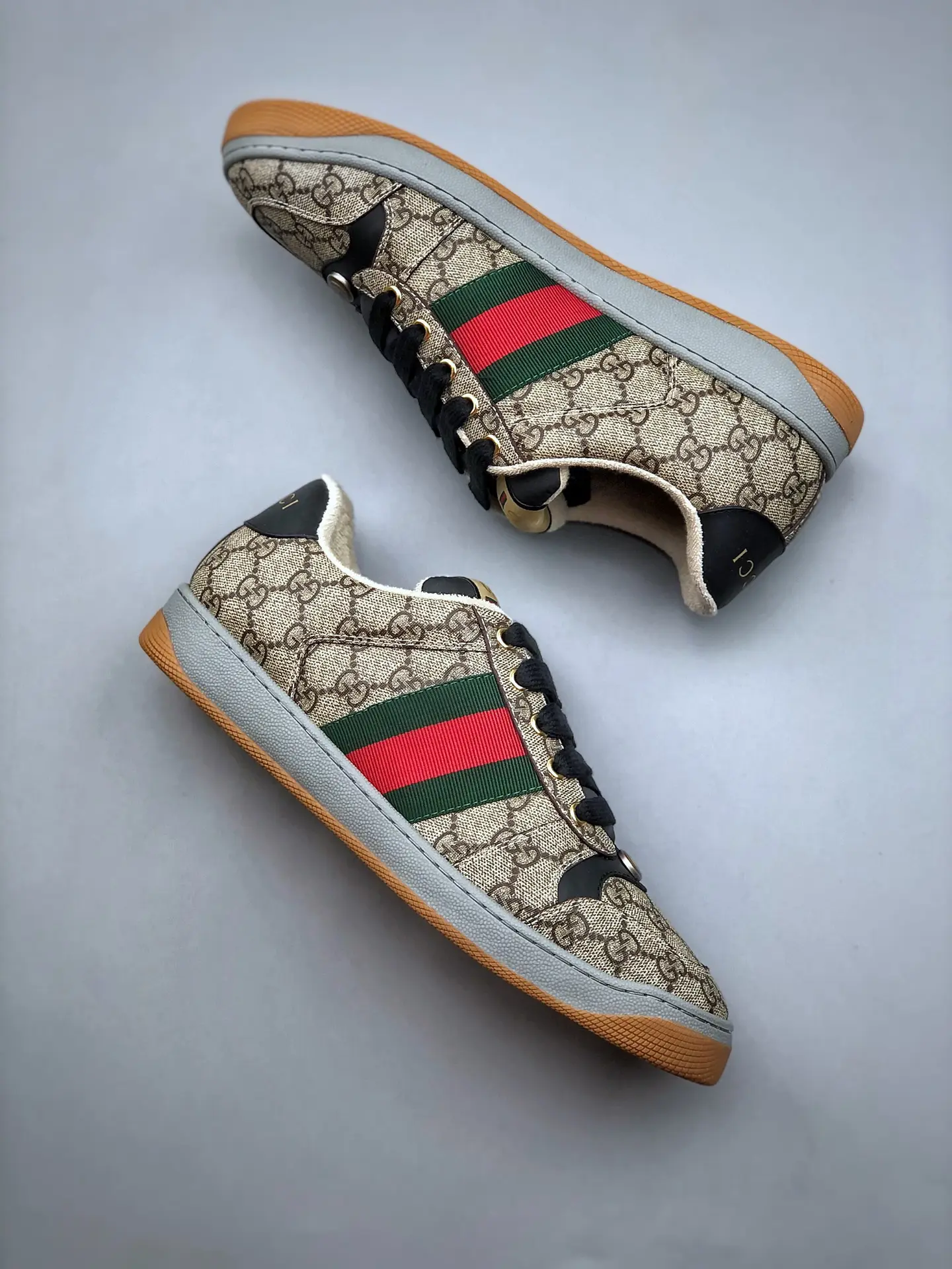 YASSW | Affordable Elegance: Replica Gucci Men's Screener Sneakers in Beige