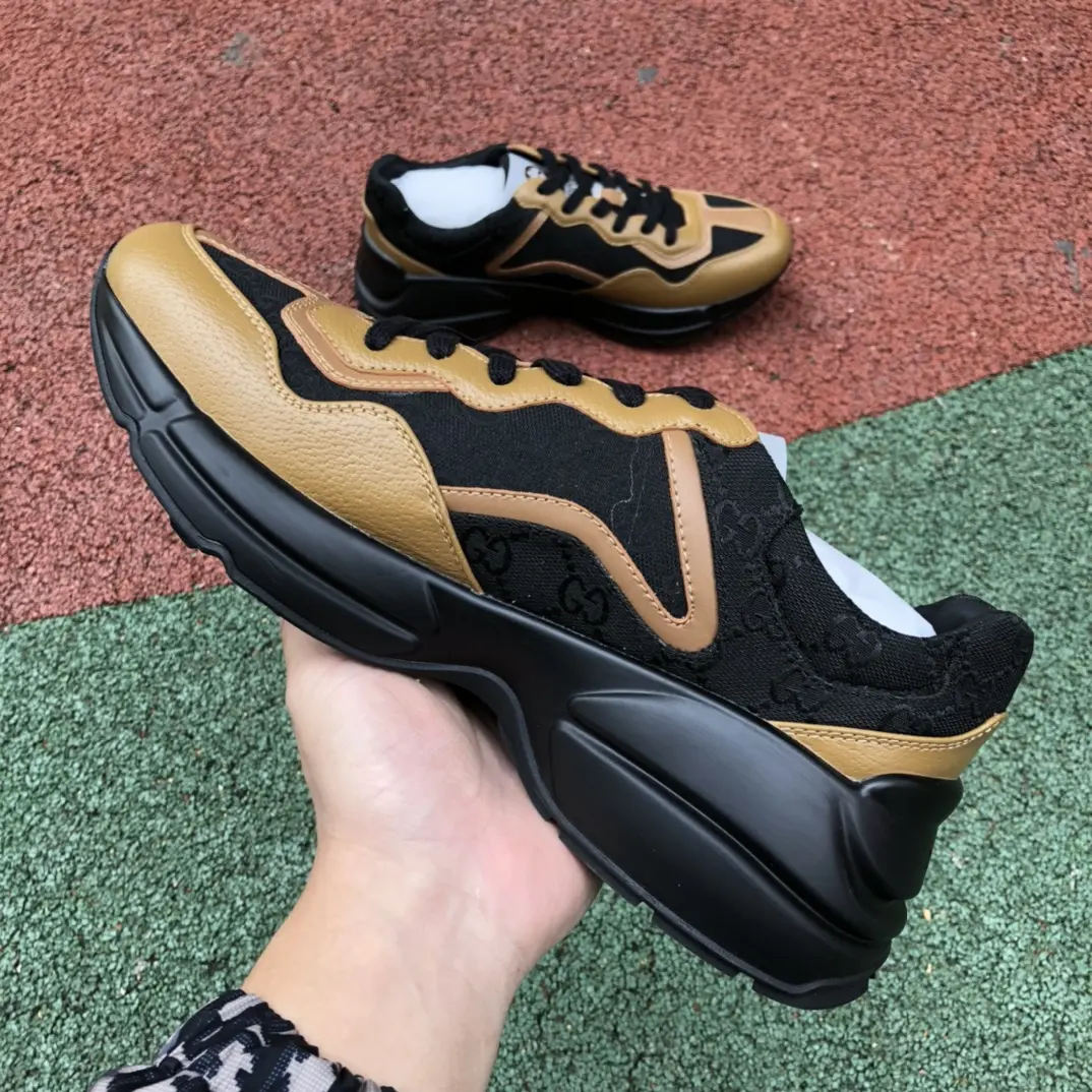 YASSW | Gucci Rhyton 'Maxi GG Supreme - Black Khaki Beige' Replica Sneakers Review