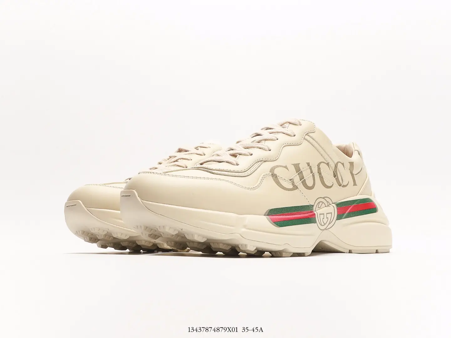 YASSW | Gucci Rhyton Leather Sneaker 'Logo' Review: Rep vs. Original