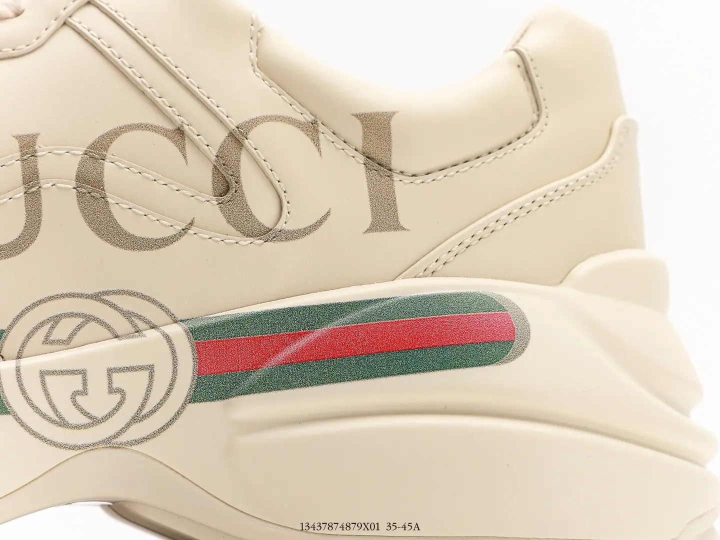 YASSW | Gucci Rhyton Leather Sneaker 'Logo' Review: Rep vs. Original