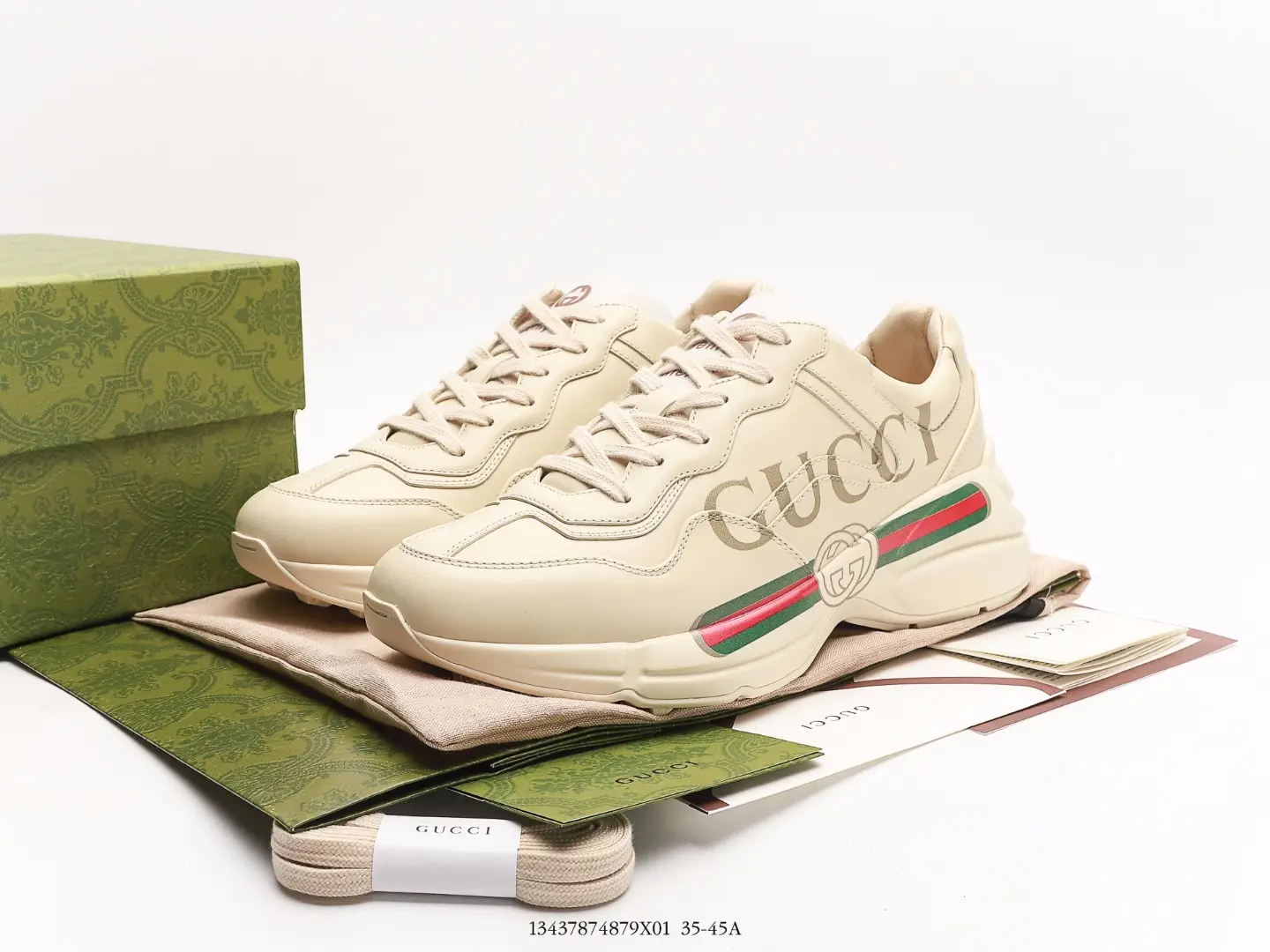 YASSW | Gucci Rhyton Leather Sneaker 'Logo' Review: Rep vs. Original