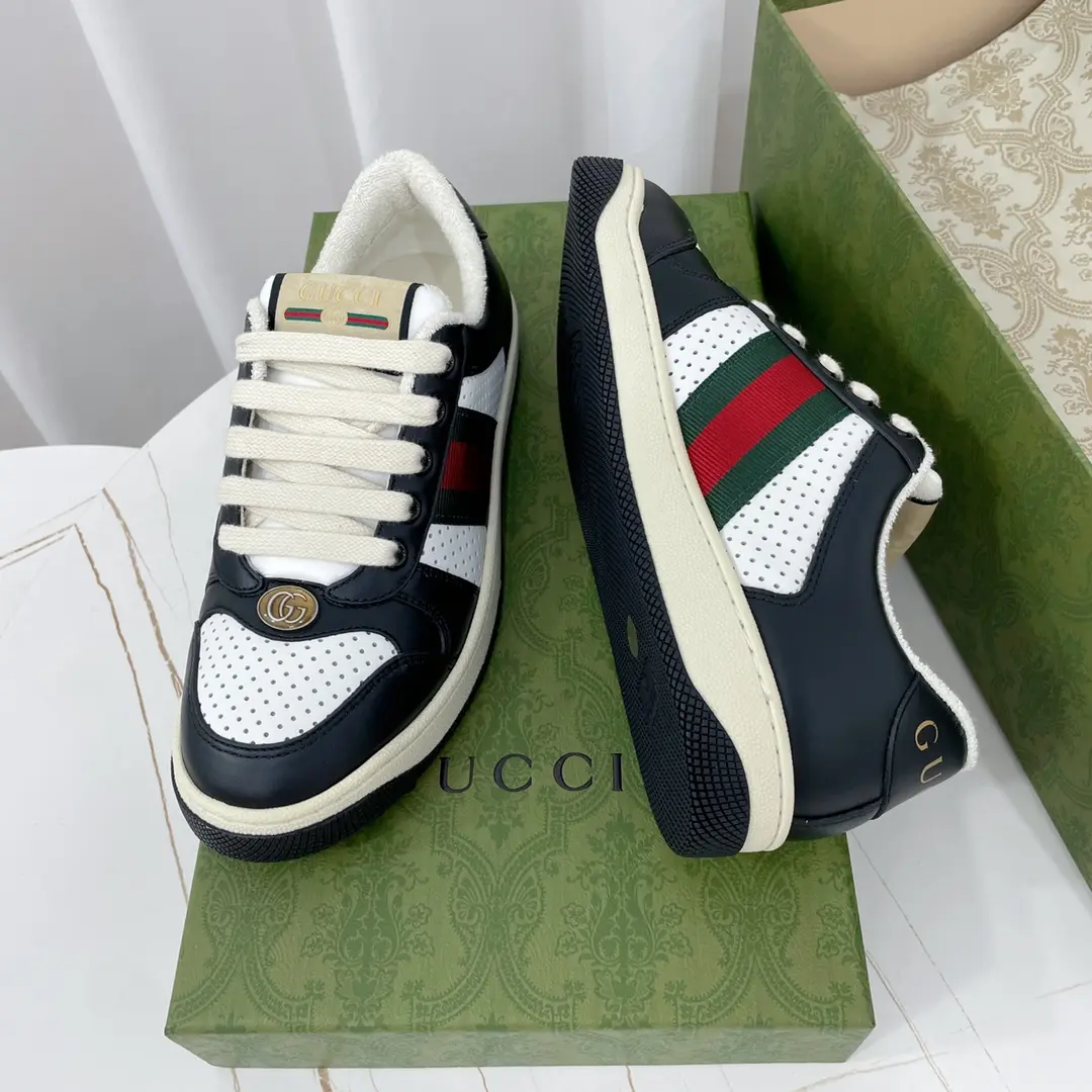 YASSW | The Allure of Replica Gucci Screener Sneakers in Black & White