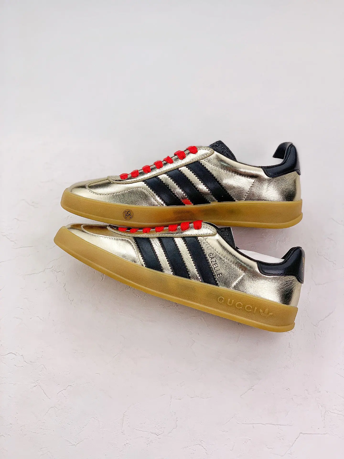 YASSW | Gucci x Adidas Gazelle 'Metallic Gold' Replica Sneakers Review