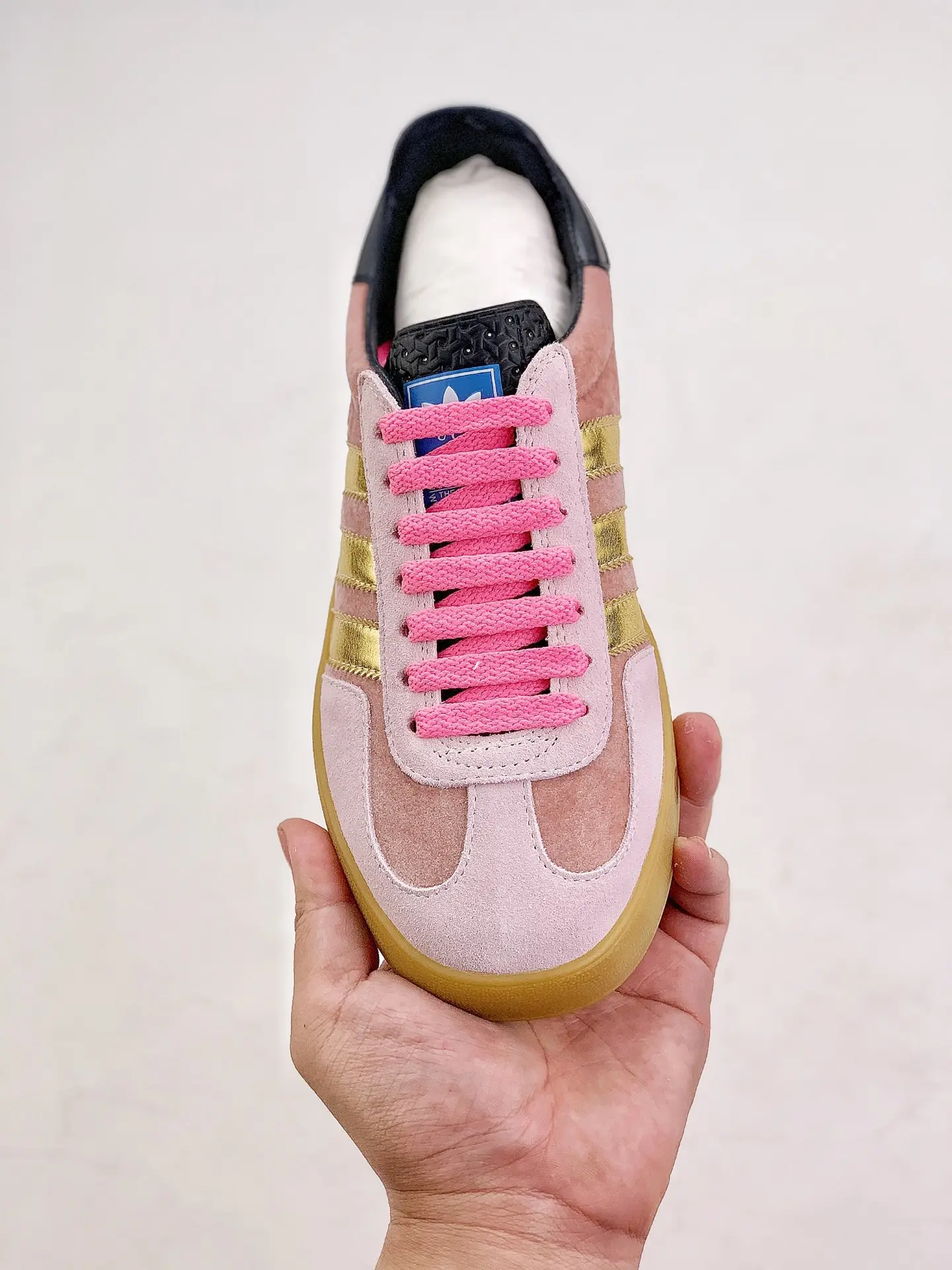 YASSW | Replica Gucci x Adidas Gazelle Pink Velvet Sneakers Review