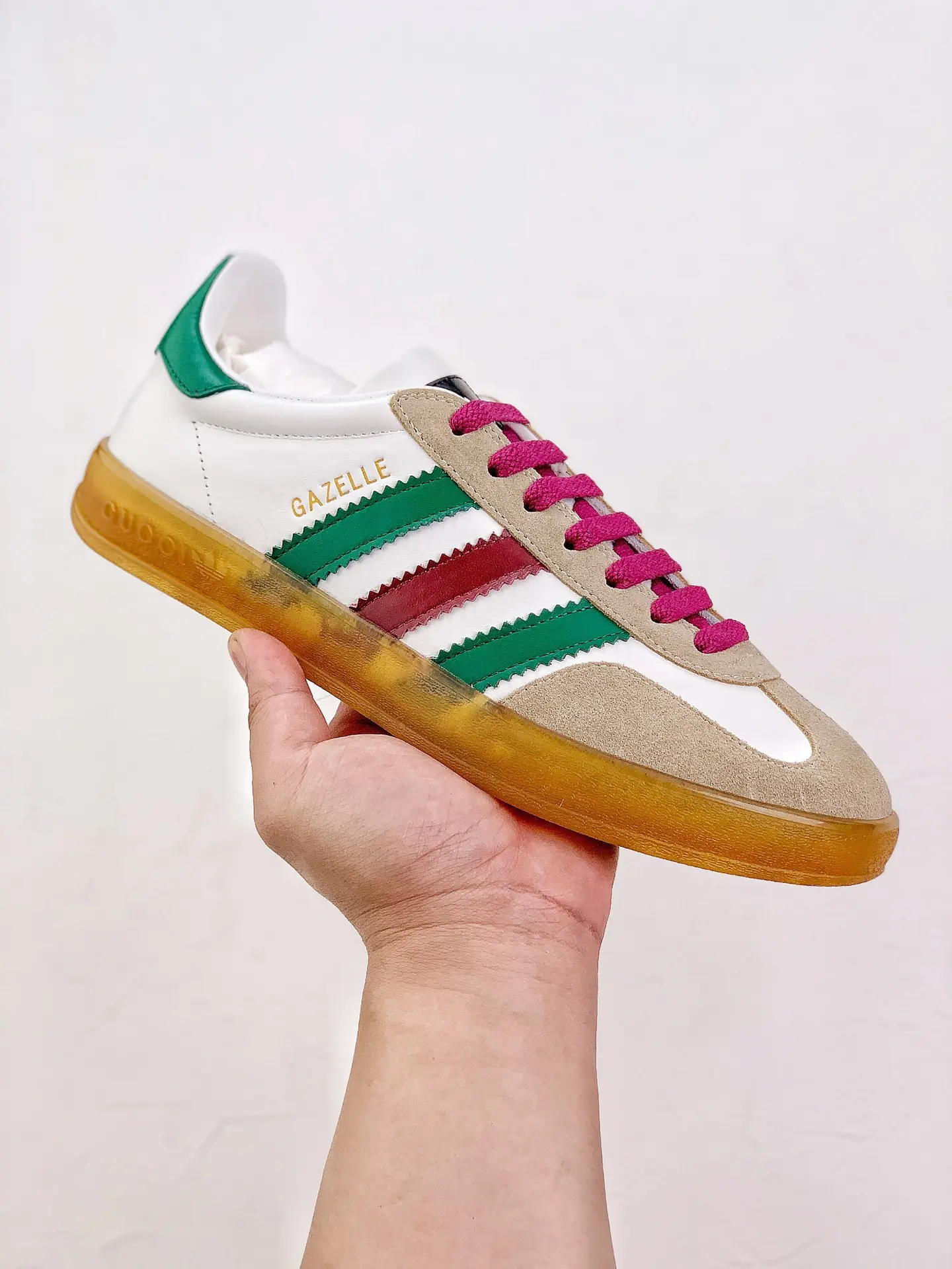 YASSW | Adidas x Gucci Men's Gazelle Sneakers White/Beige Replica: Fashion & Function