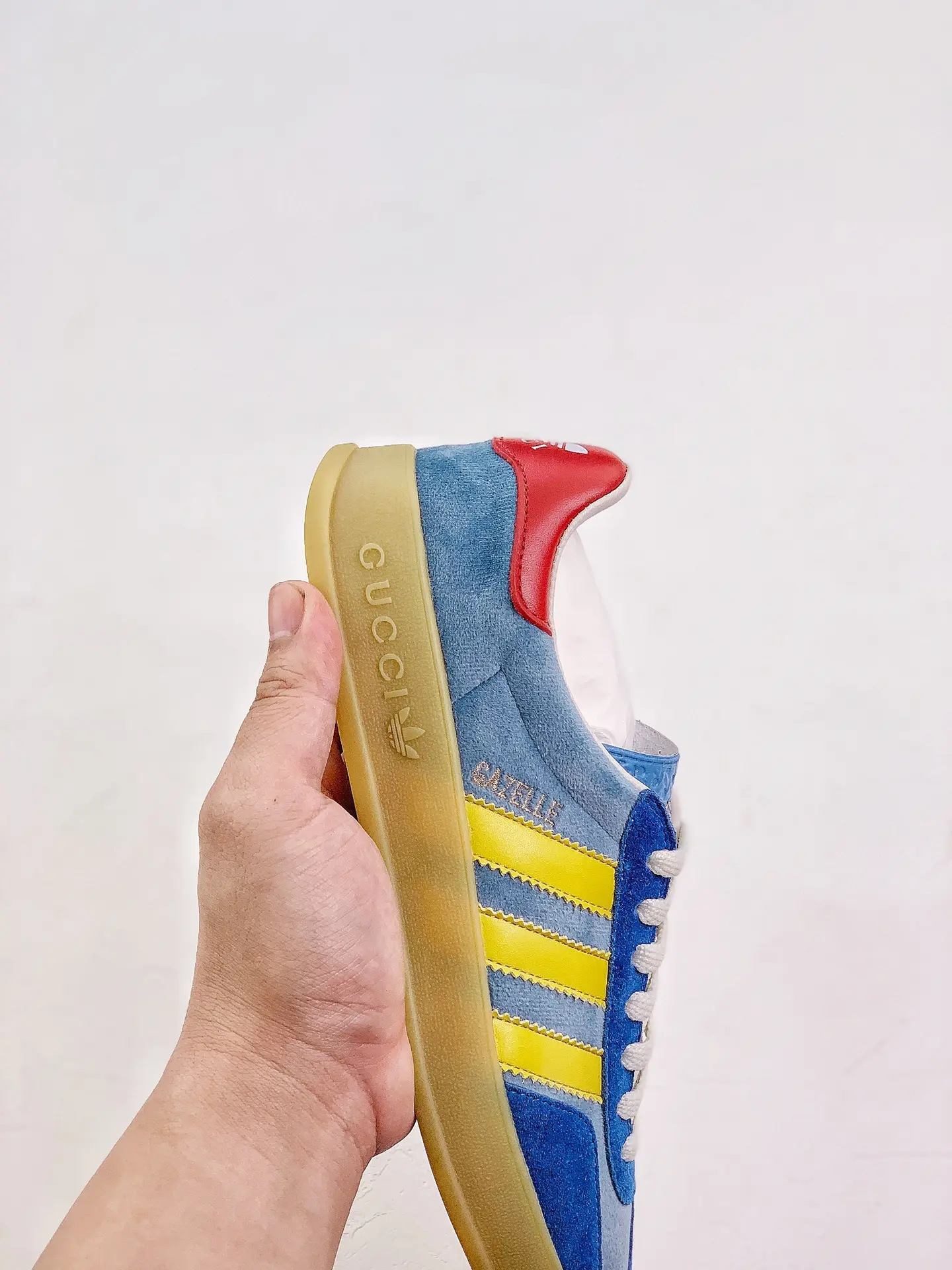 YASSW | Gucci x Adidas Gazelle Blue Replica Sneakers: Style & Comfort in One