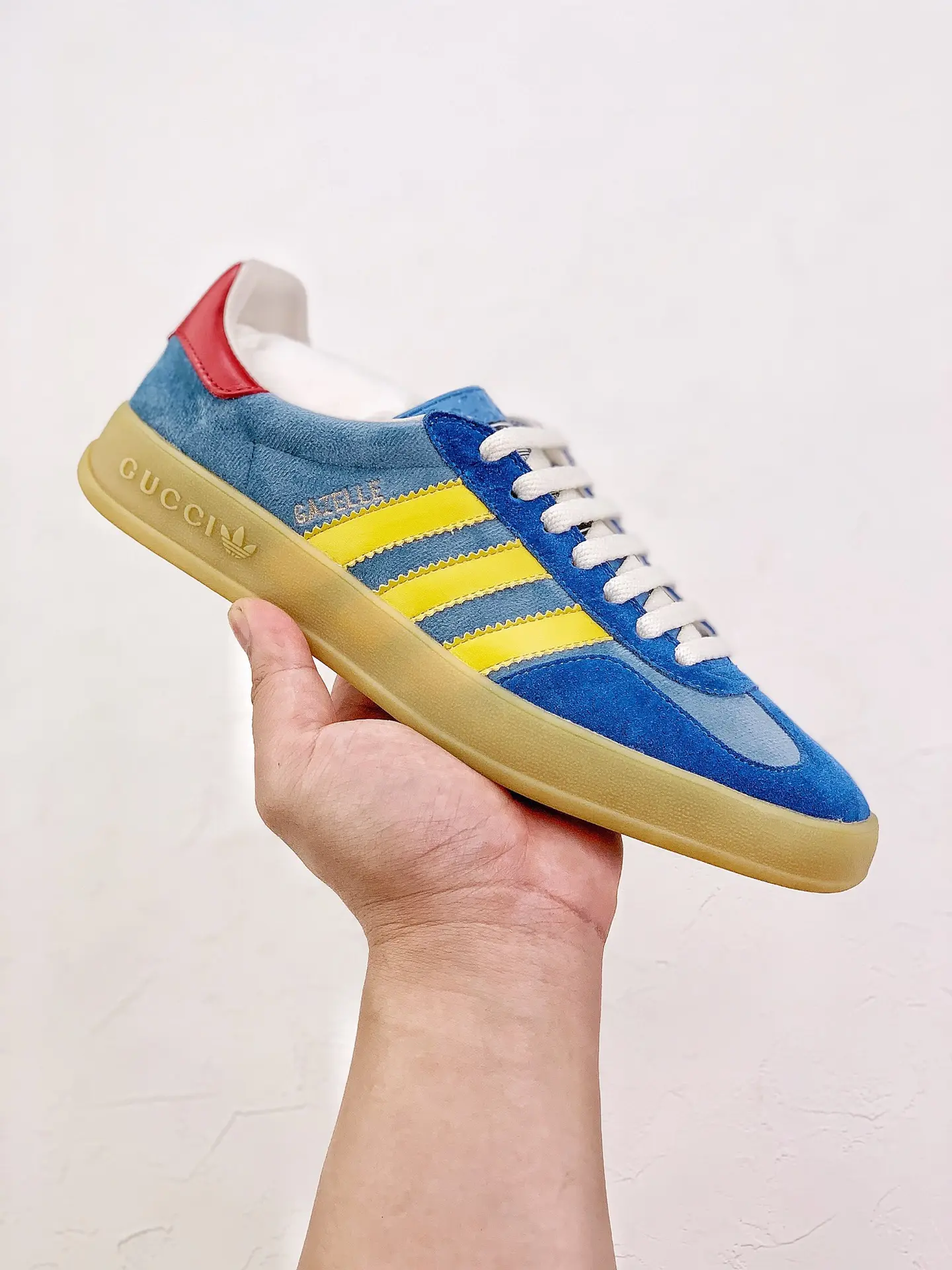 YASSW | Gucci x Adidas Gazelle Blue Replica Sneakers: Style & Comfort in One