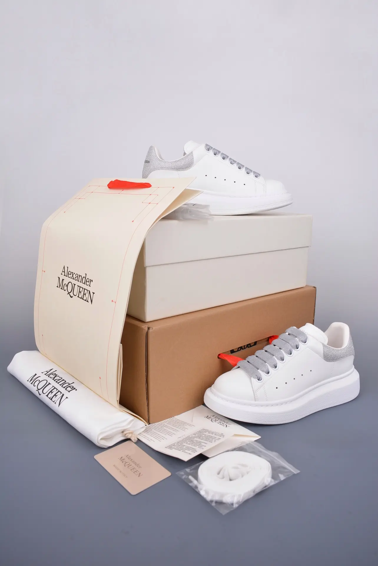 YASSW | Alexander McQueen White Leather Oversized Sneakers: Rep vs. Authentic