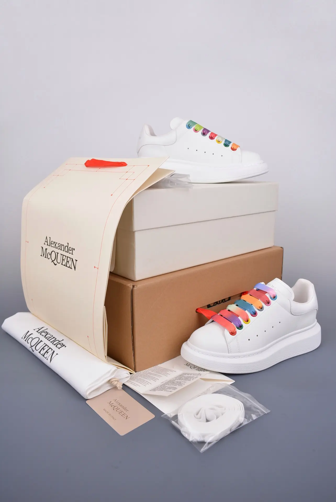 YASSW | Alexander McQueen Multi-Color Eyelet Wedge Sole Sneaker Review: The Replica Edition