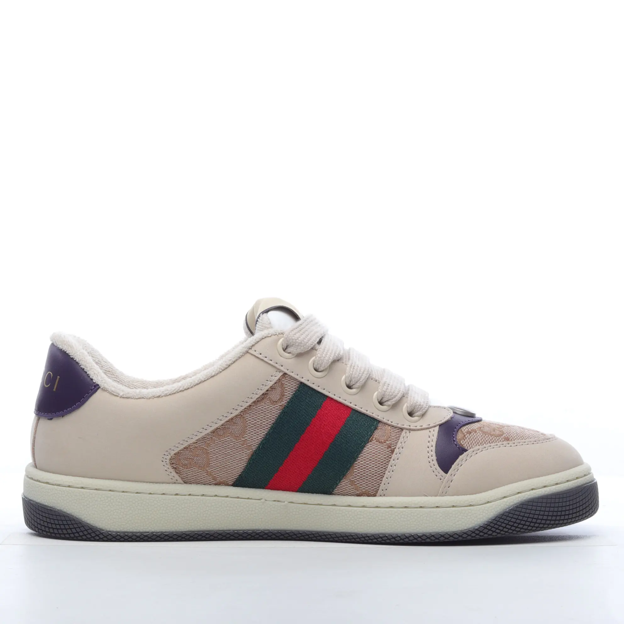 YASSW | Gucci Screener Leather and GG-Supreme Canvas Trainers Replica Review