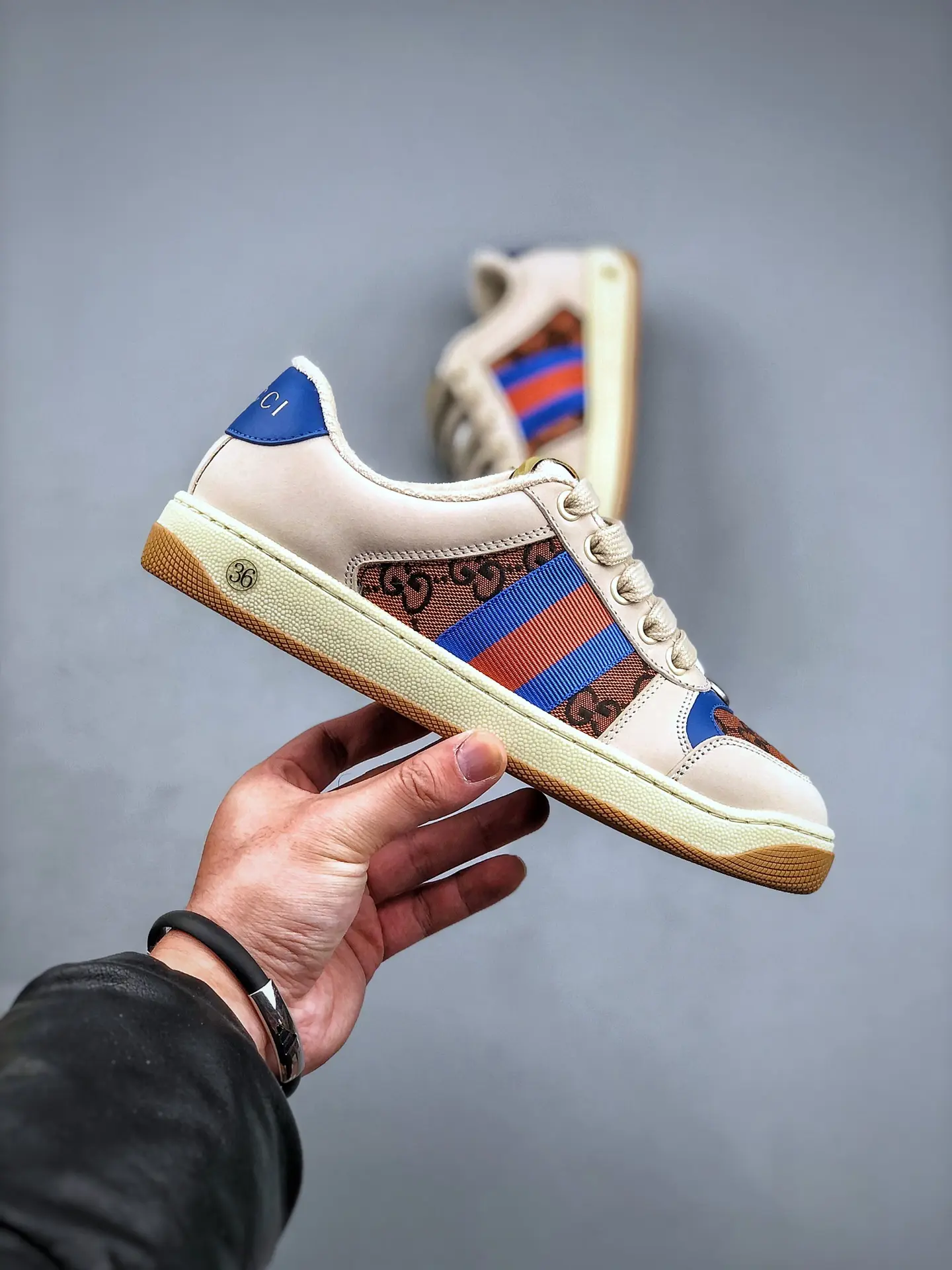 YASSW | Gucci Kids' Cotton Sneakers In Multicolor Replica