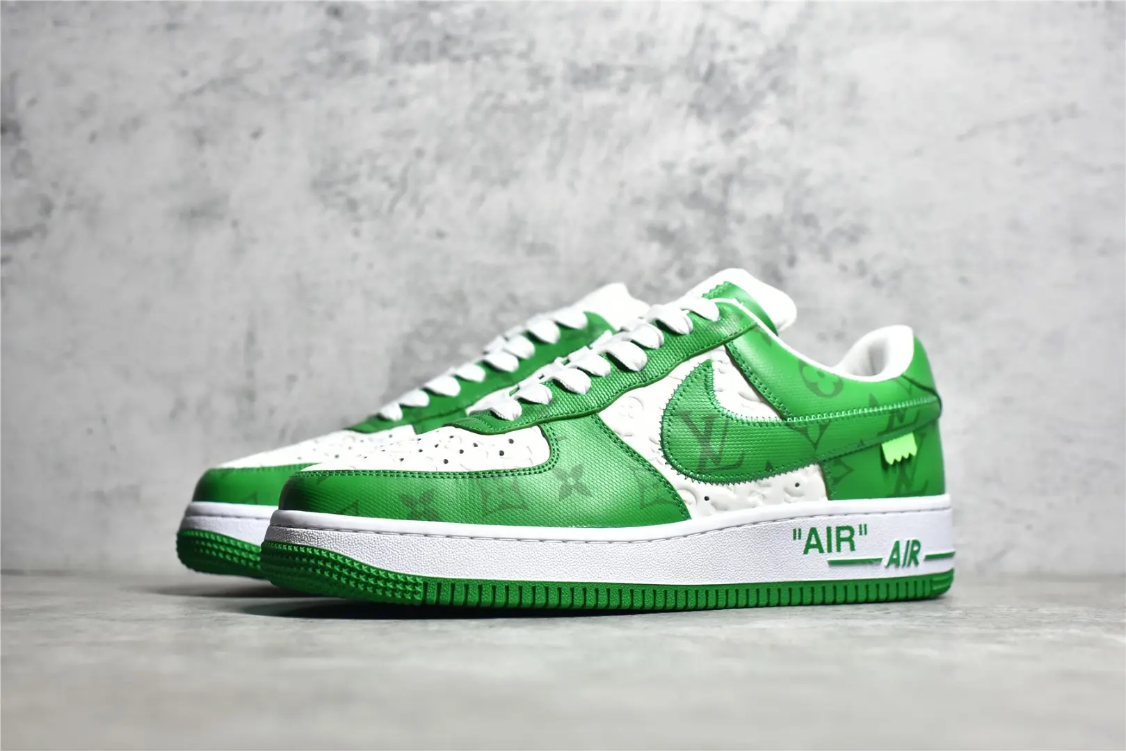 YASSW | The Ultimate Guide to Replica Louis Vuitton x Nike Air Force 1 Green Sneakers