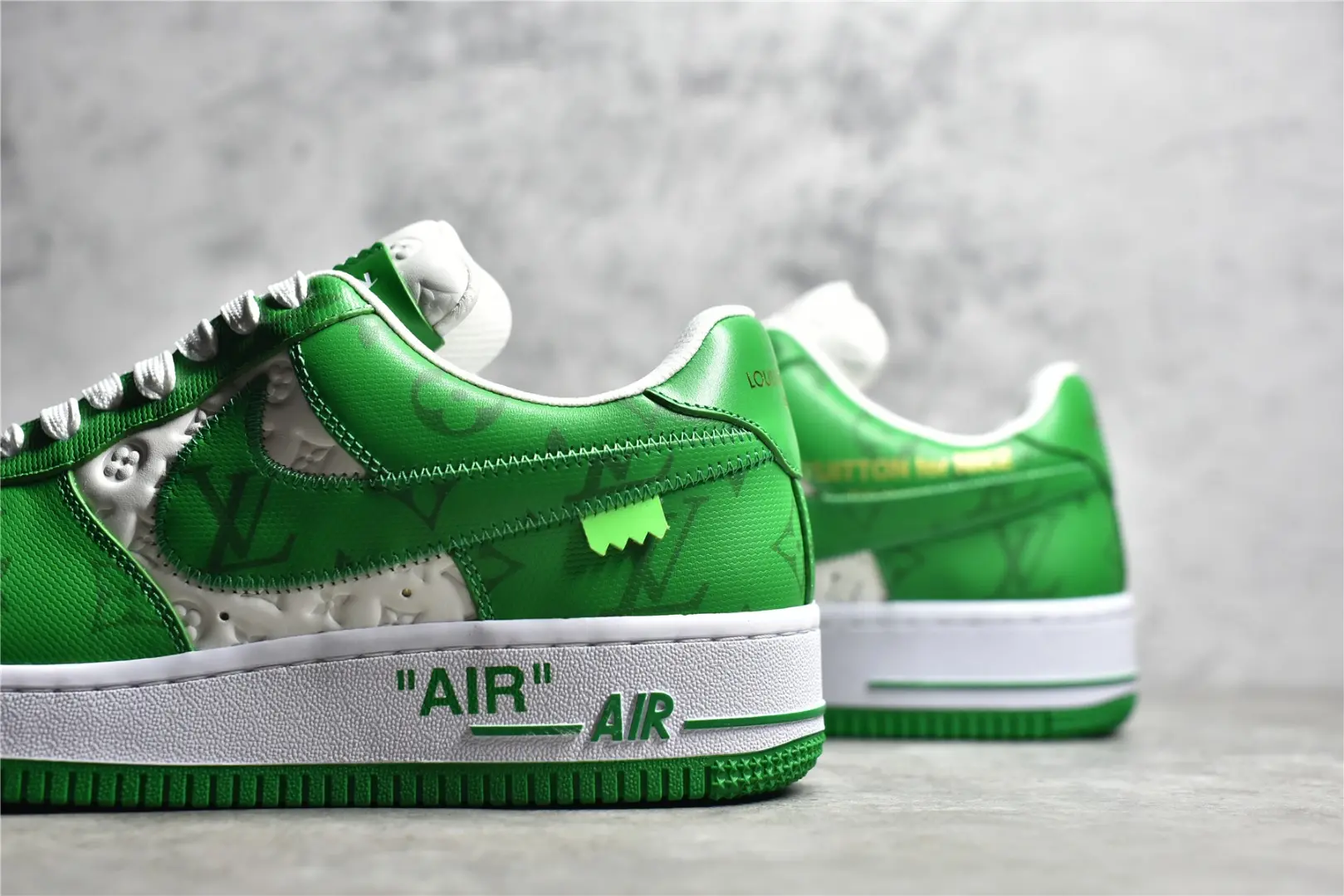 YASSW | The Ultimate Guide to Replica Louis Vuitton x Nike Air Force 1 Green Sneakers