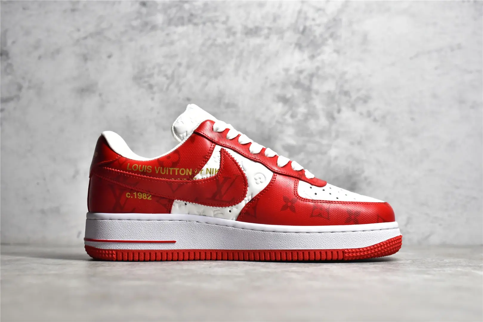 YASSW | Louis Vuitton x Nike Air Force 1 Low Red Replica Sneakers Review