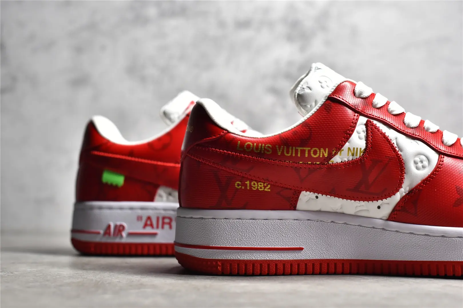 YASSW | Louis Vuitton x Nike Air Force 1 Low Red Replica Sneakers Review