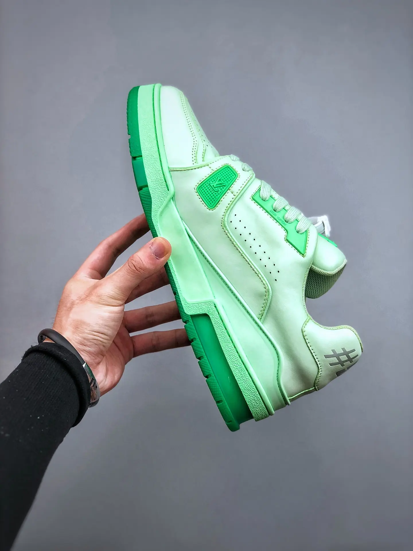 YASSW | Louis Vuitton LV Trainer Fluorescent Green Replica Sneakers - Style & Comfort