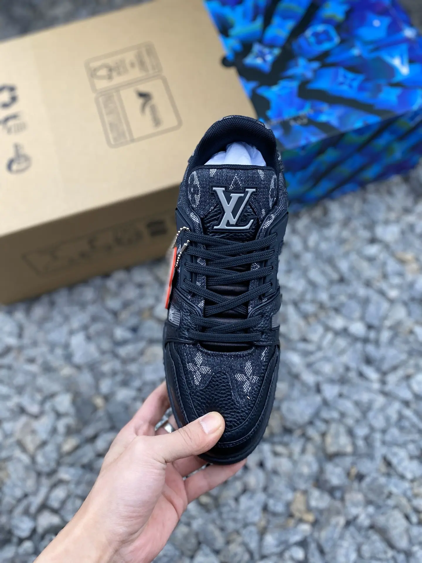 YASSW | Ultimate Guide to Replica Louis Vuitton LV Trainer x Nigo Black Denim Sneakers