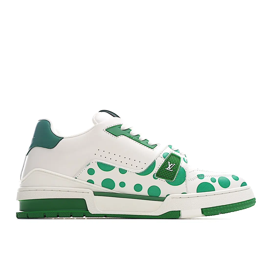 YASSW | Replica Fake Louis Vuitton Yayoi Kusama Green White Sneakers Review