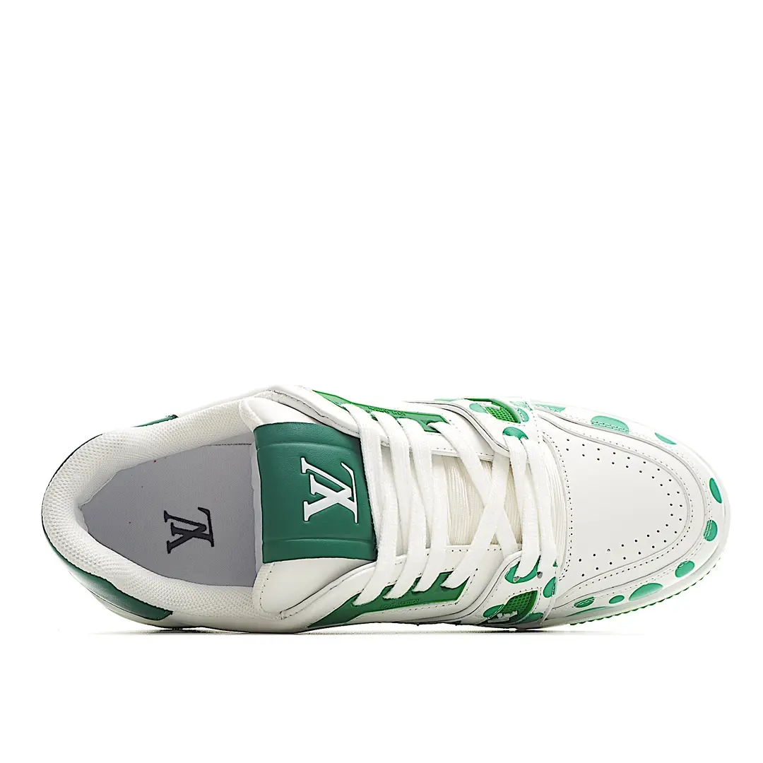 YASSW | Replica Fake Louis Vuitton Yayoi Kusama Green White Sneakers Review