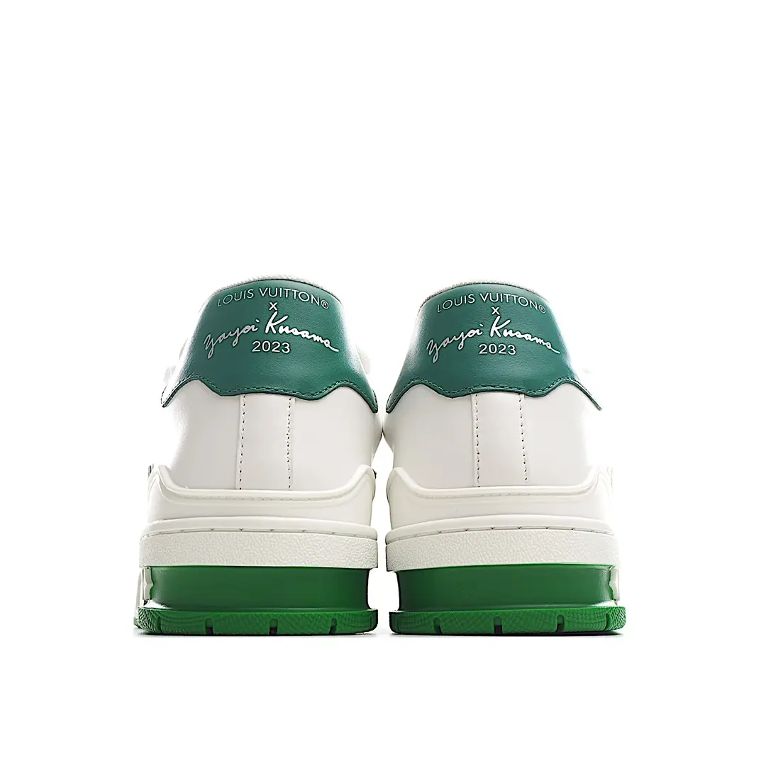 YASSW | Replica Fake Louis Vuitton Yayoi Kusama Green White Sneakers Review