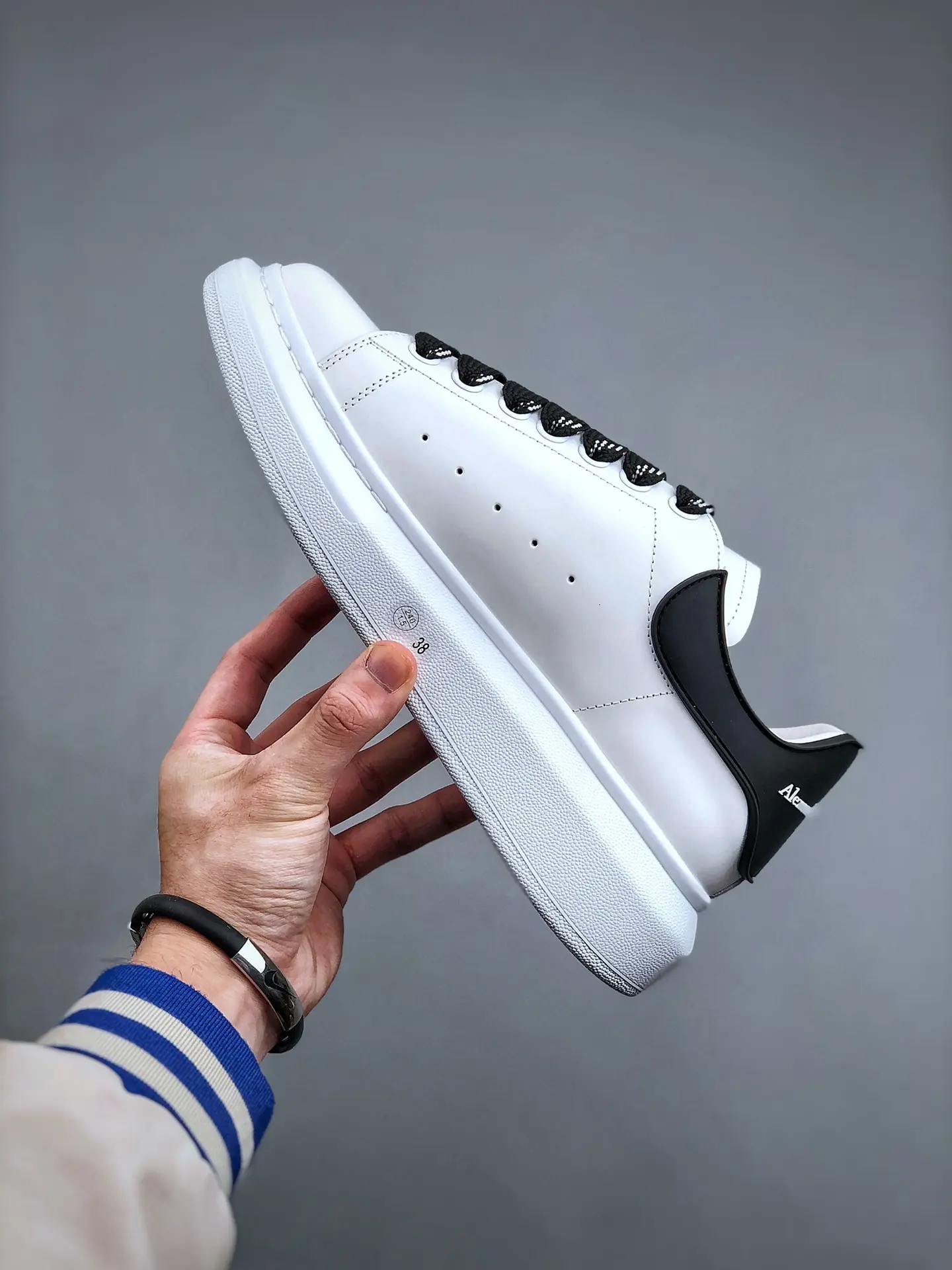 YASSW | Replica Alexander McQueen Oversized Sneakers: White Leather for Men