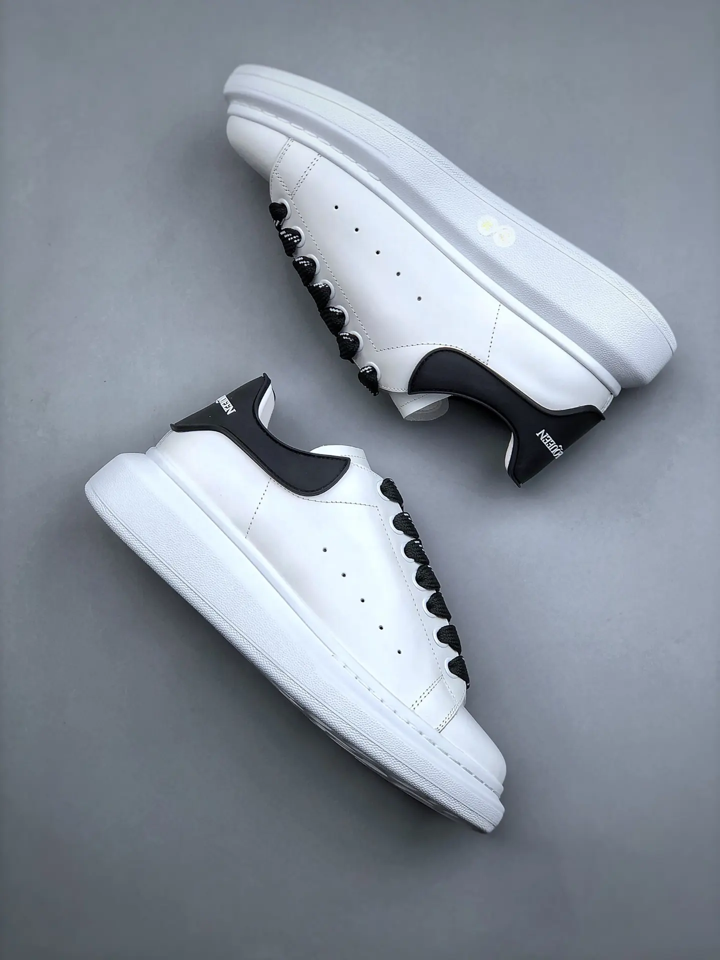 YASSW | Replica Alexander McQueen Oversized Sneakers: White Leather for Men