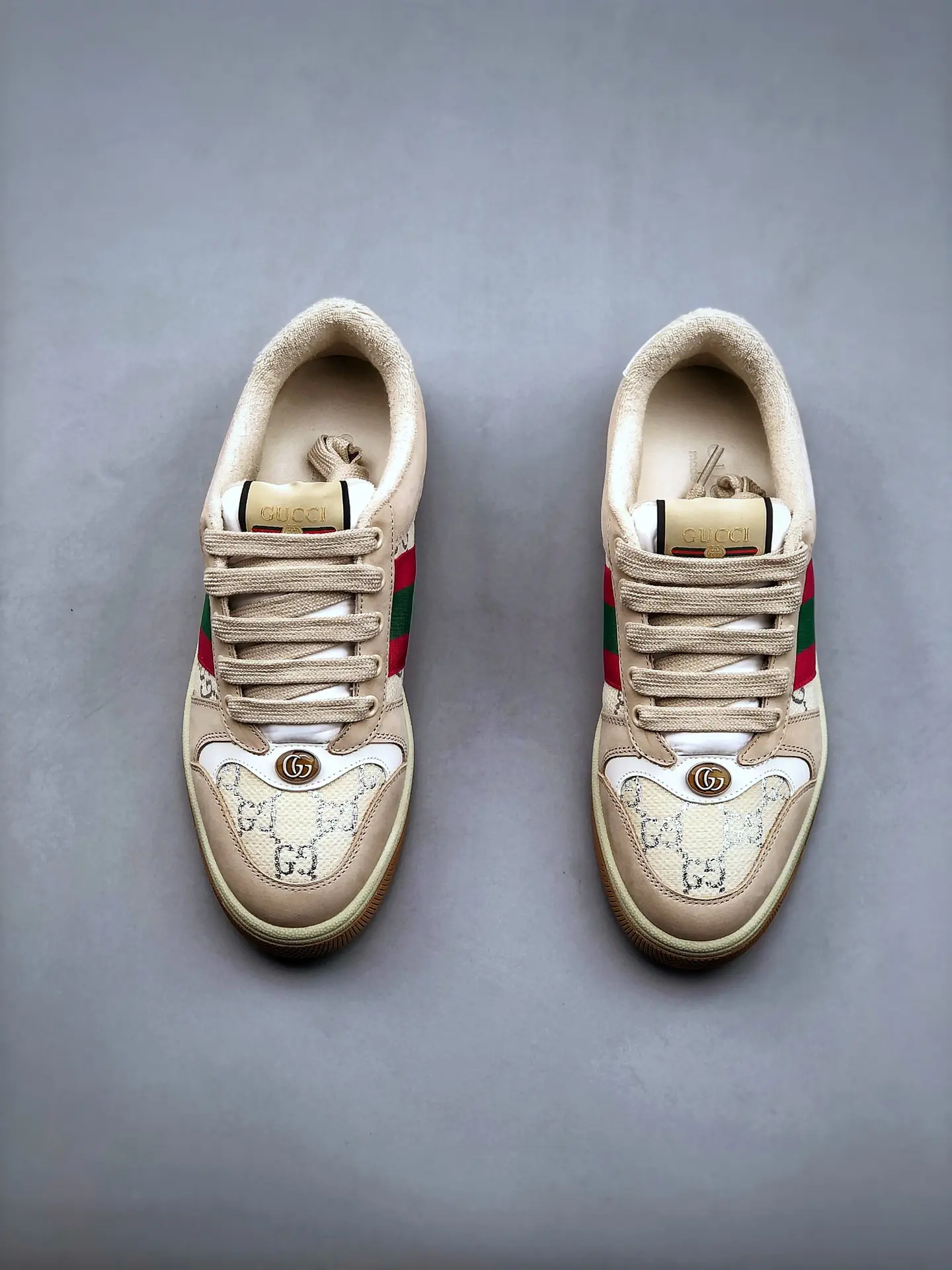 YASSW | Replica Gucci Screener Leather Trainers in Beige: A Comprehensive Review