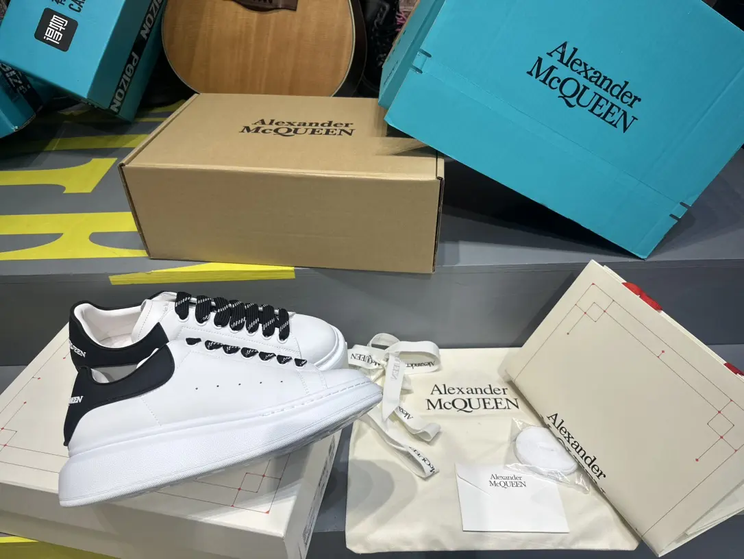 YASSW | Alexander McQueen Replica Sneakers: White & Black Oversized Edition