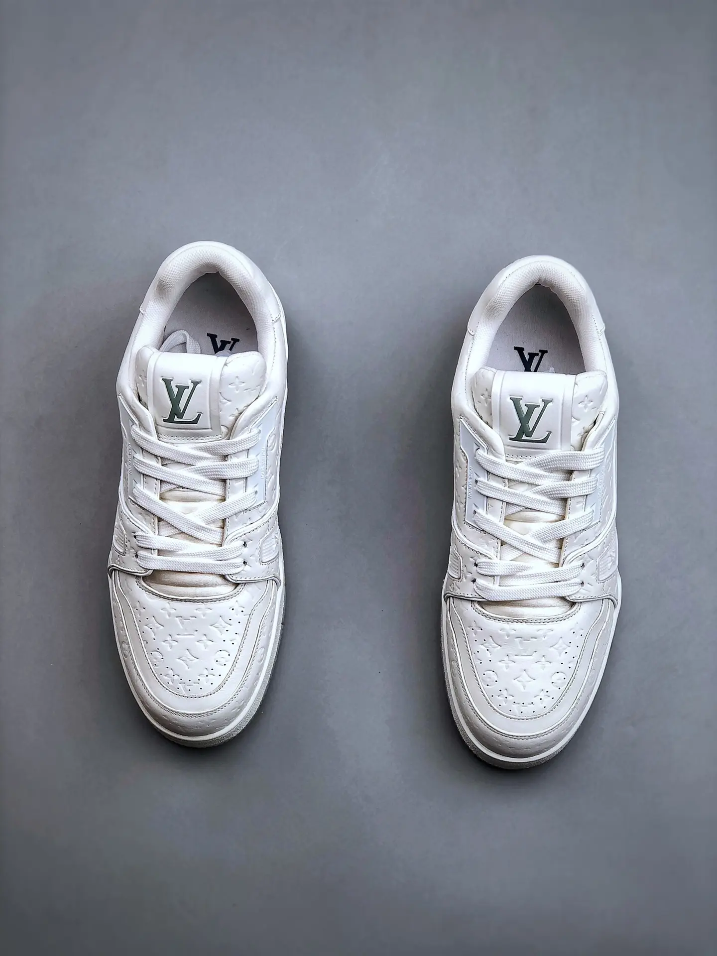 YASSW | The Intricacies of Replica Louis Vuitton White Leather LV Trainer Sneakers