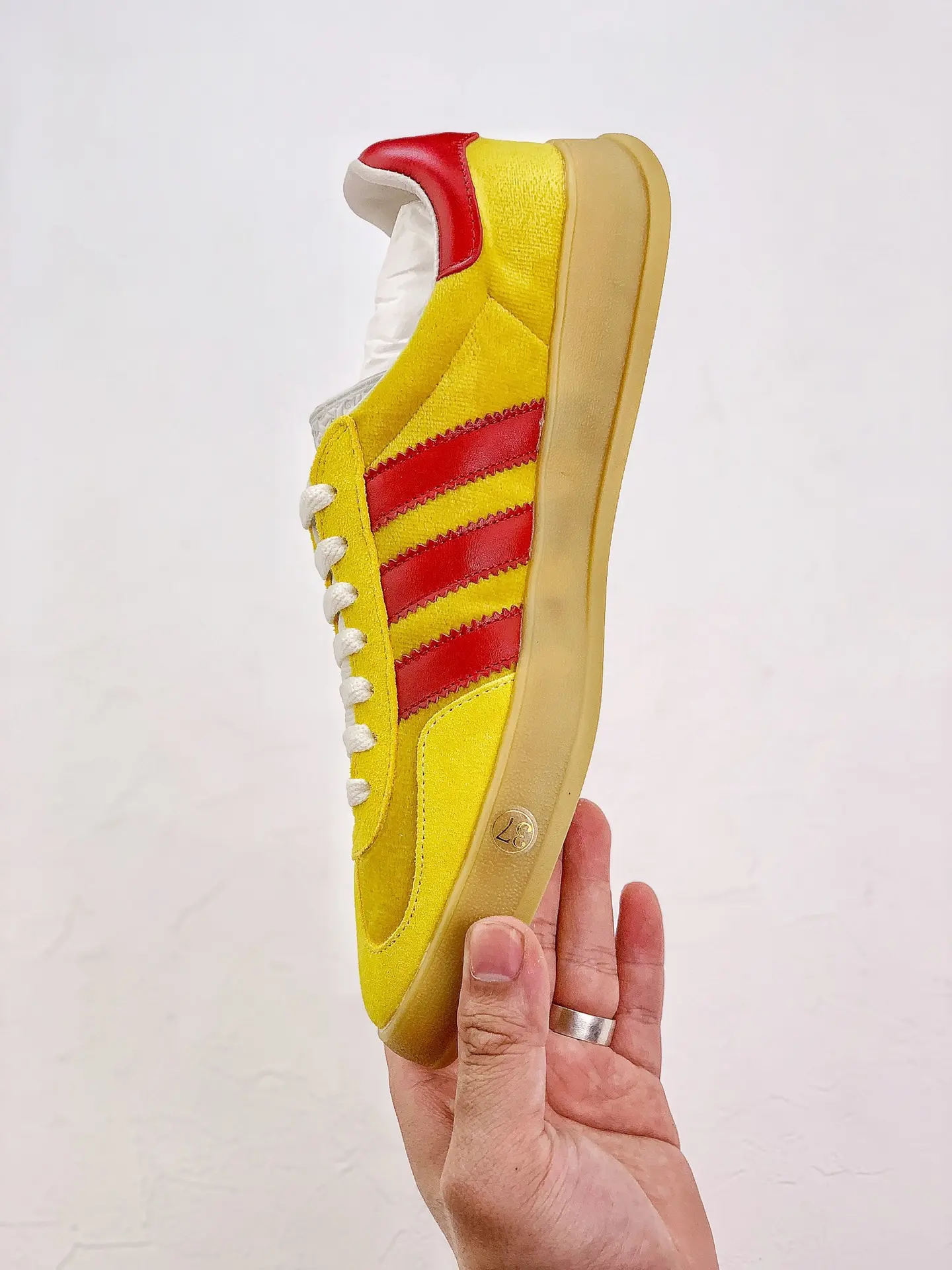 YASSW | Gucci Adidas X Men's Gazelle Sneaker in Yellow: A Replica Review