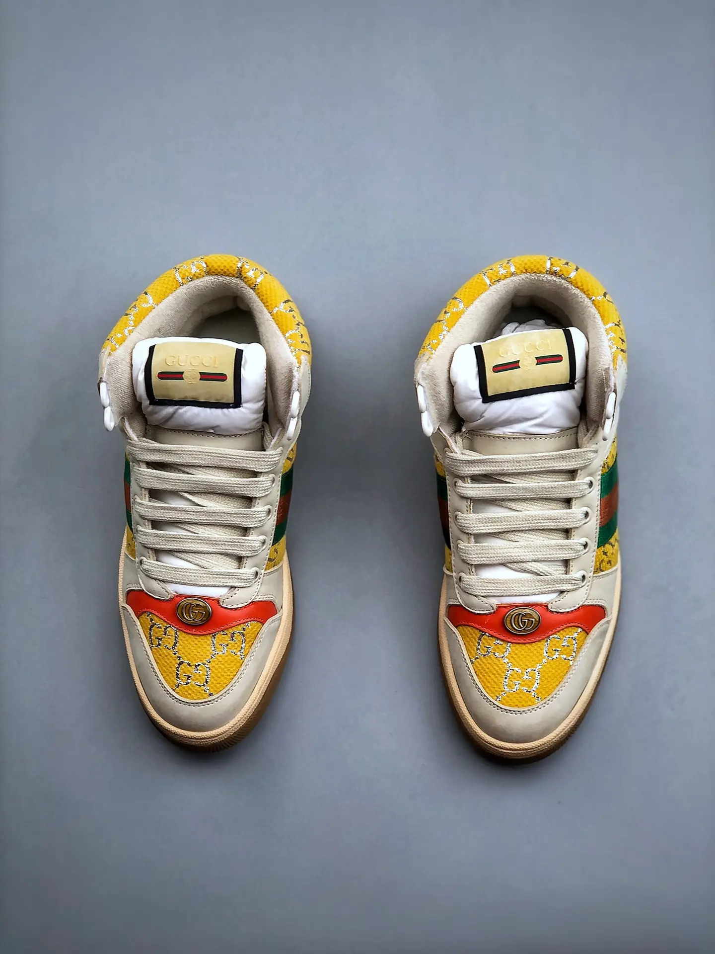 YASSW | Replica Gucci Screener Sneakers - Multi-Color Leather Lace-Up