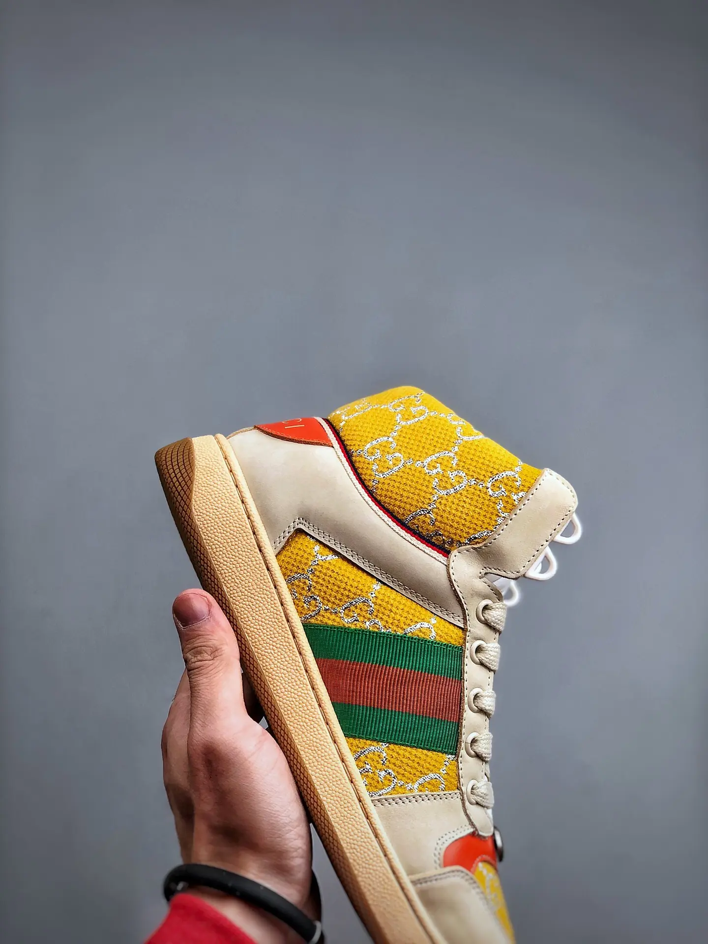 YASSW | Replica Gucci Screener Sneakers - Multi-Color Leather Lace-Up