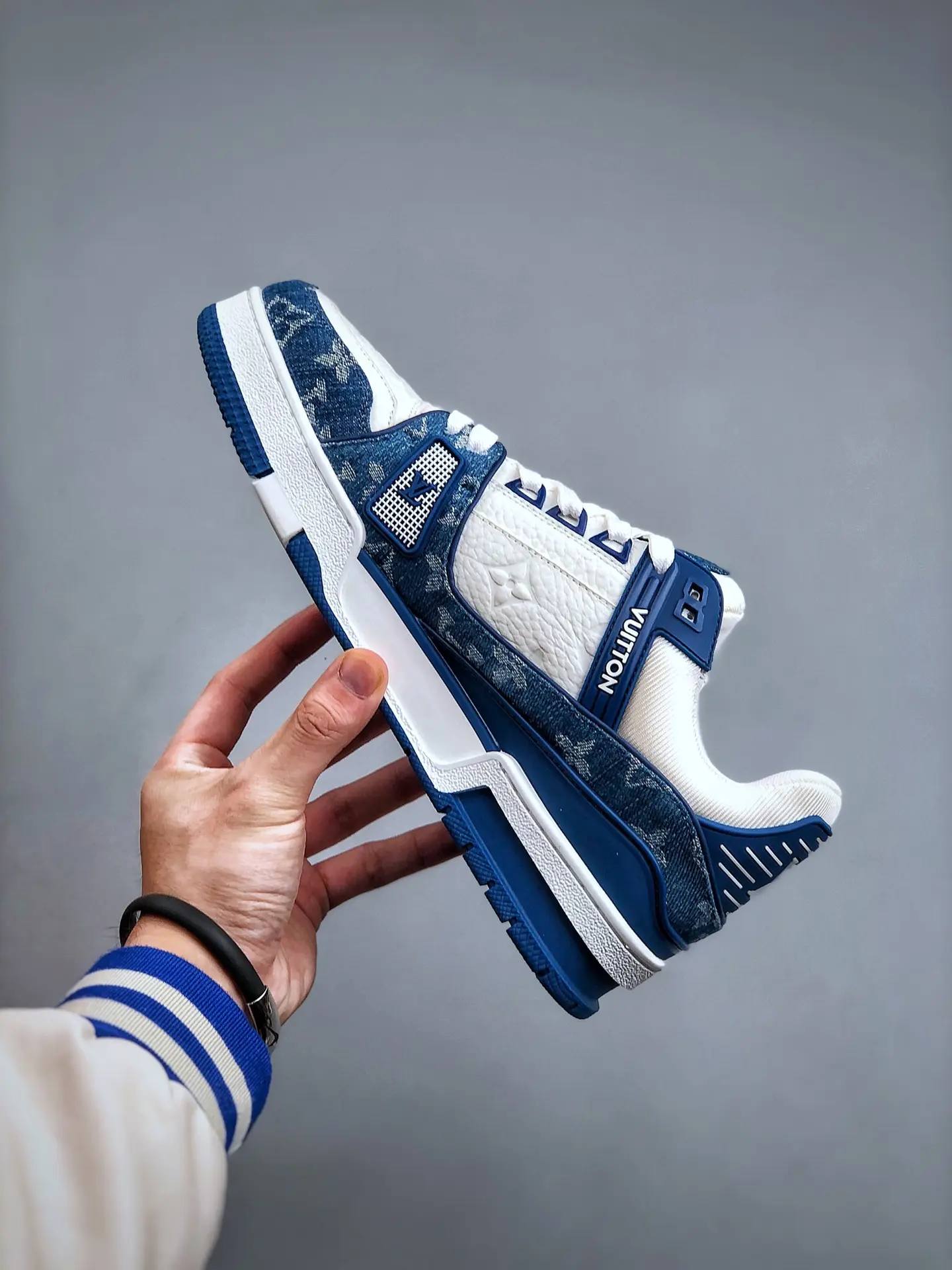 YASSW | The Blue Louis Vuitton LV Trainer Sneaker Replica: Style Meets Affordability