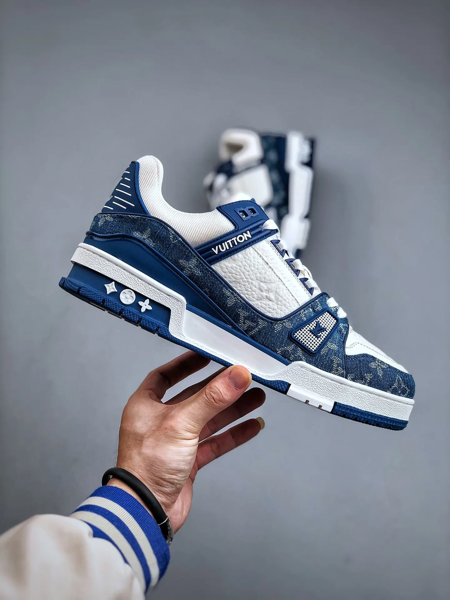 YASSW | The Blue Louis Vuitton LV Trainer Sneaker Replica: Style Meets Affordability