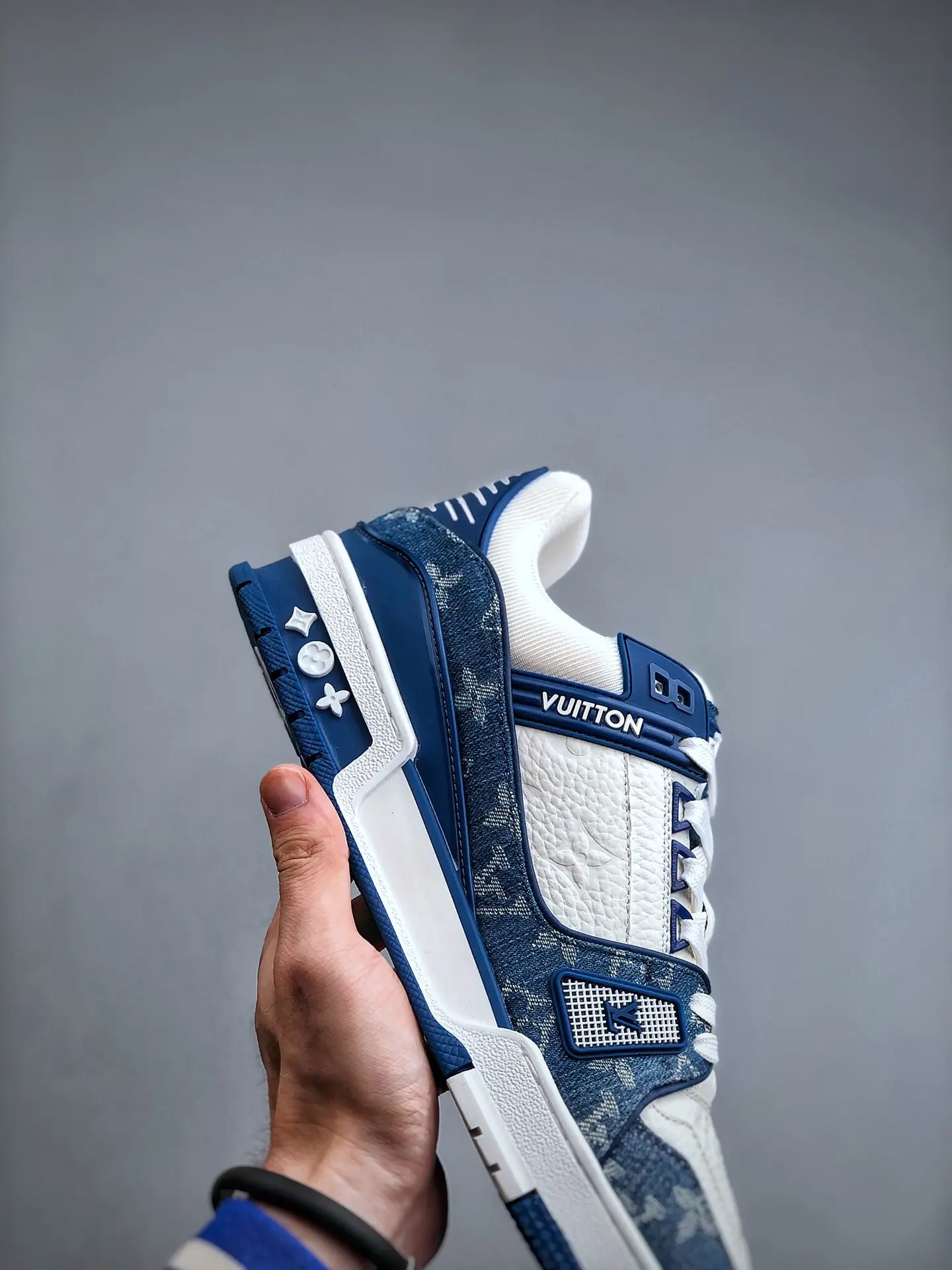 YASSW | The Blue Louis Vuitton LV Trainer Sneaker Replica: Style Meets Affordability