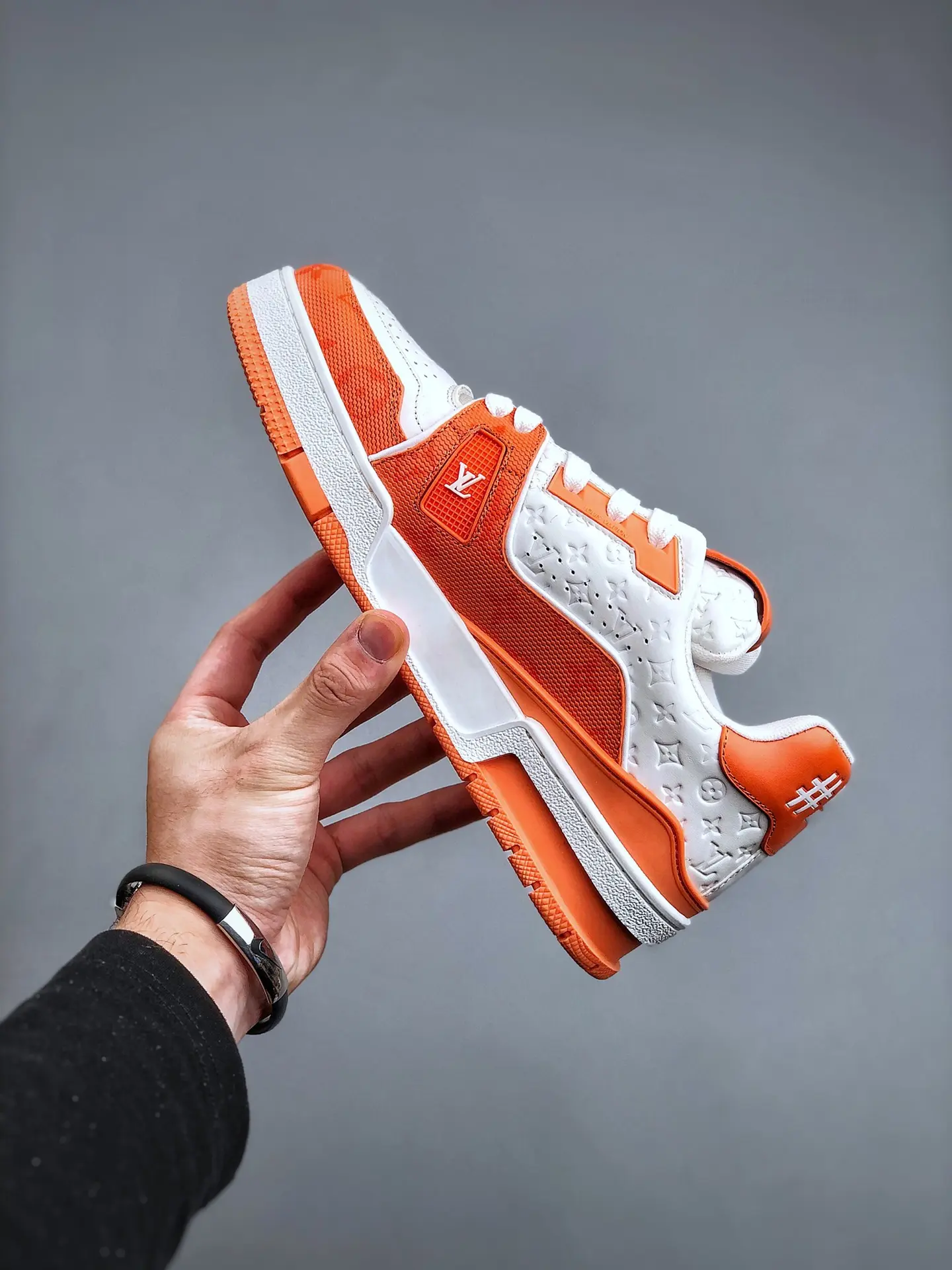 YASSW | Louis Vuitton LV Trainer Sneaker Orange - Replica Review