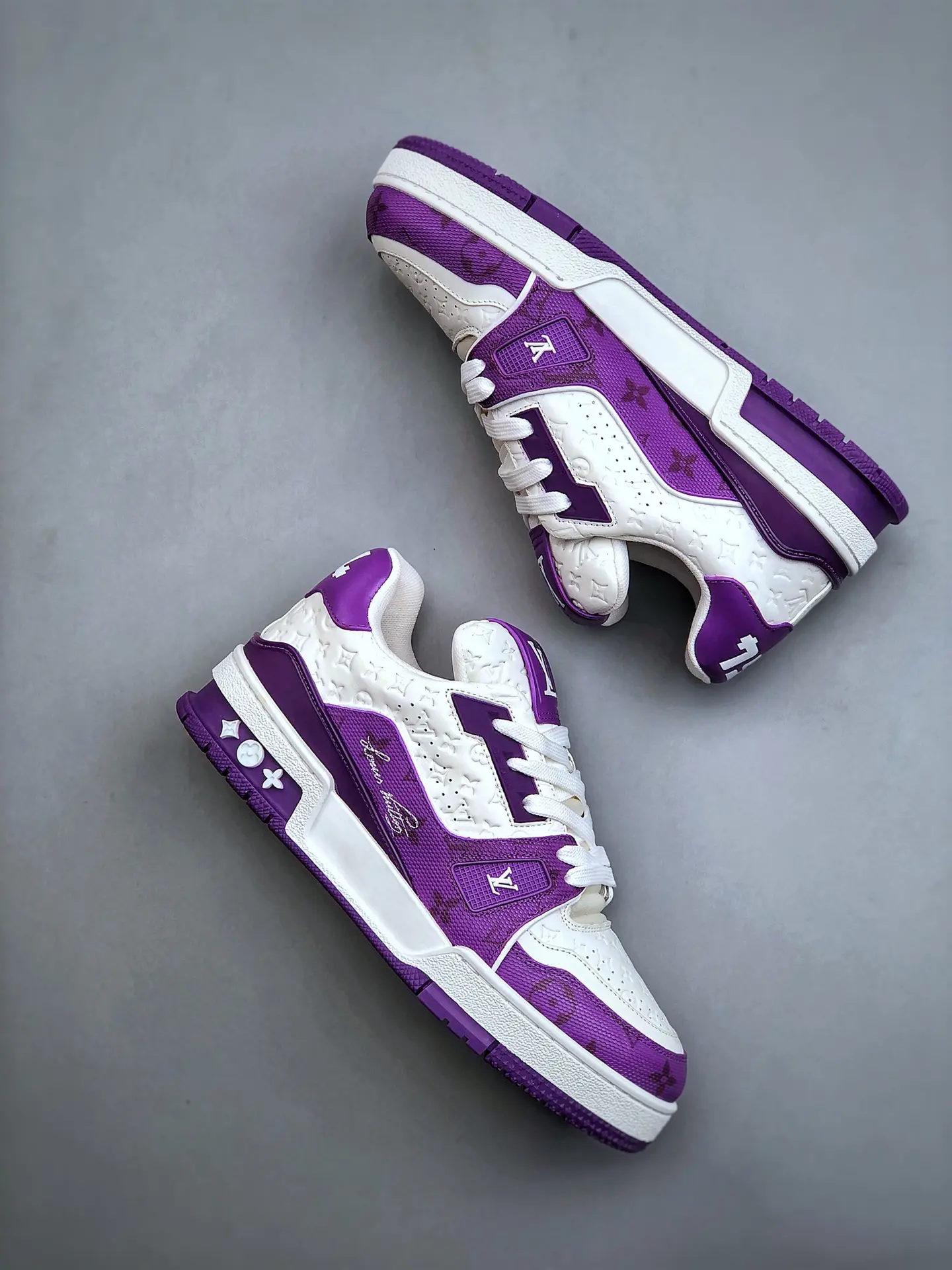 YASSW | Louis Vuitton Trainer Sneakers Replica in Purple: Detailed Review