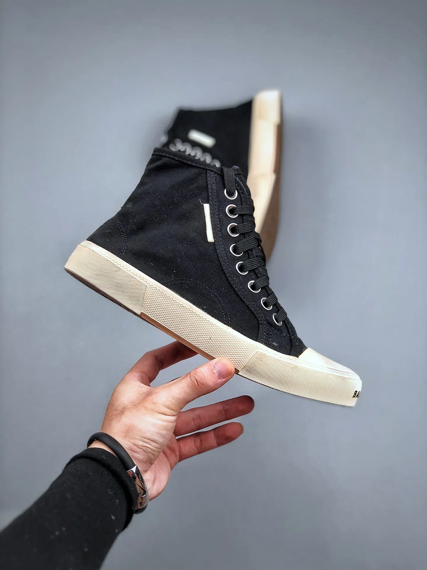 YASSW | Rep Fake Replica Balenciaga Paris High-Top Sneakers - Black