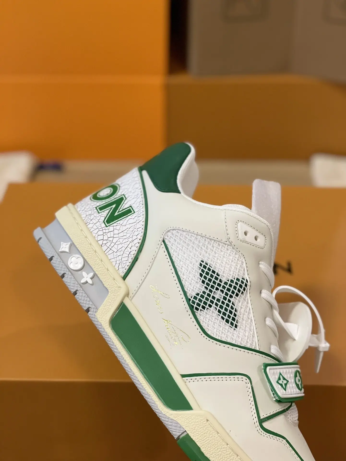 YASSW | Louis Vuitton Trainer Green Mesh Replica: Style & Comfort Redefined