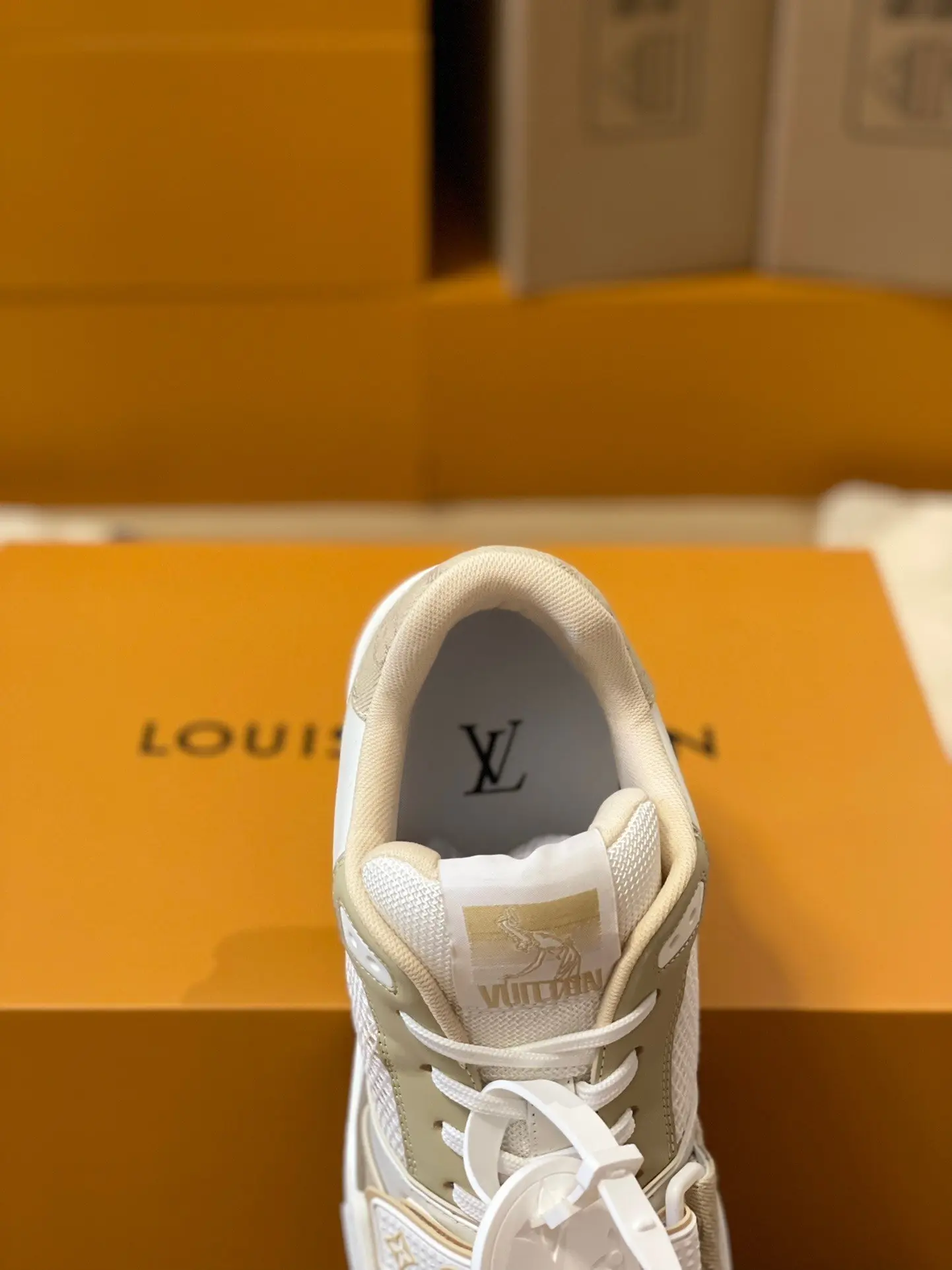 YASSW | Louis Vuitton Men's LV Trainer Velcro Sneakers Monogram Denim and Leather Replica