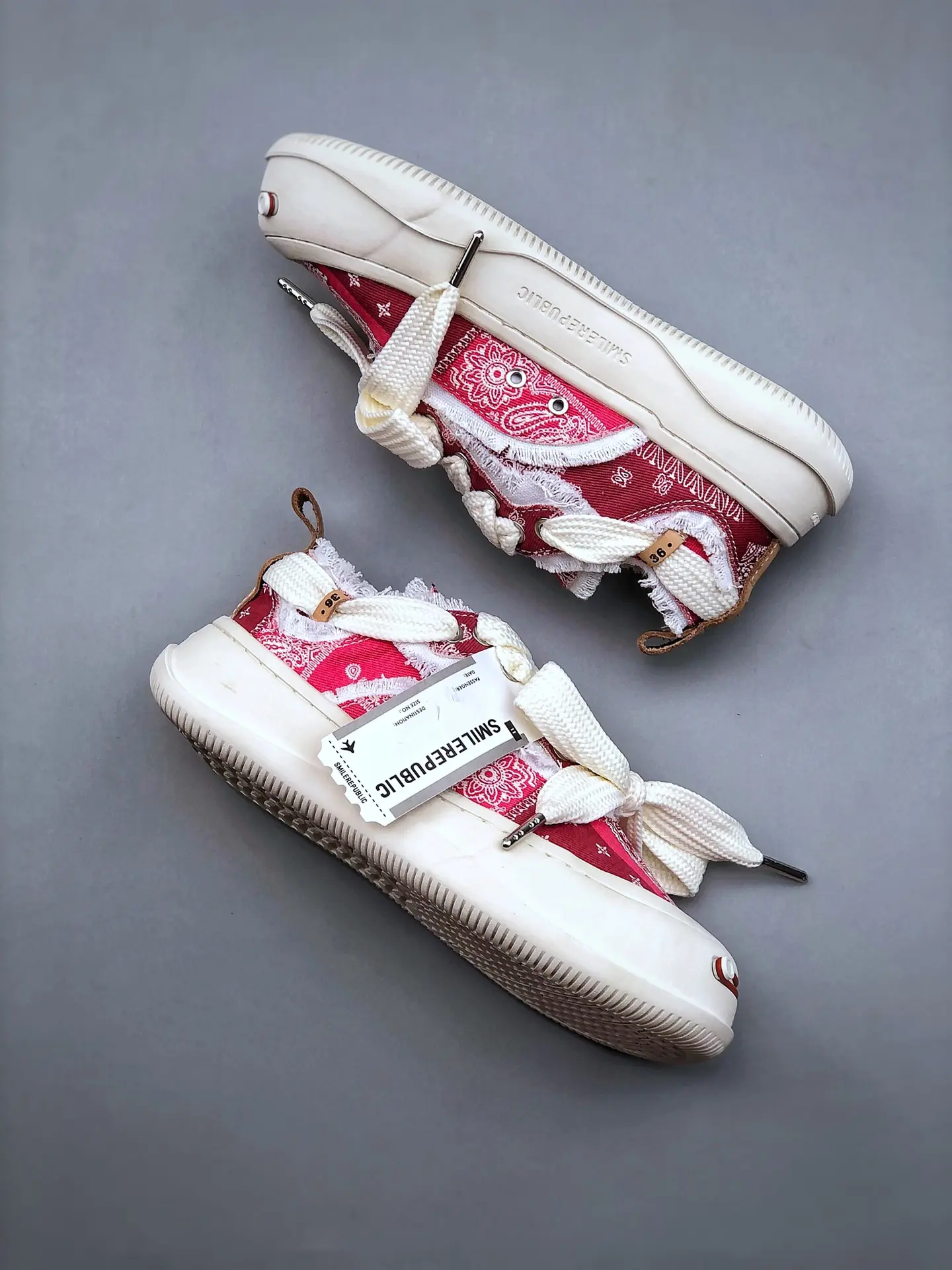 YASSW | Smile Republic Chunky Canvas Sneakers - Pink Glitter Star Design (Replica)