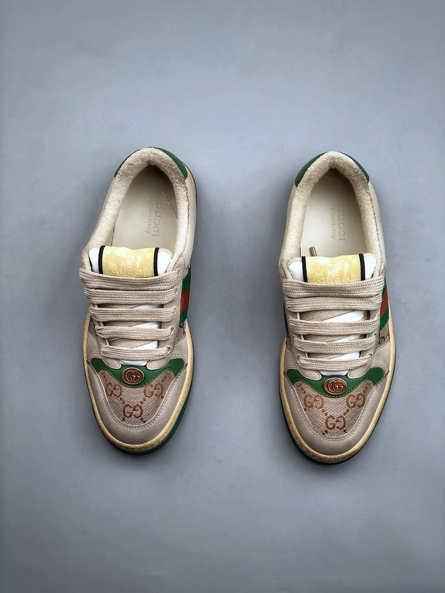 YASSW | Authenticity Meets Style: Exploring Replica Gucci Screener Sneakers in Beige