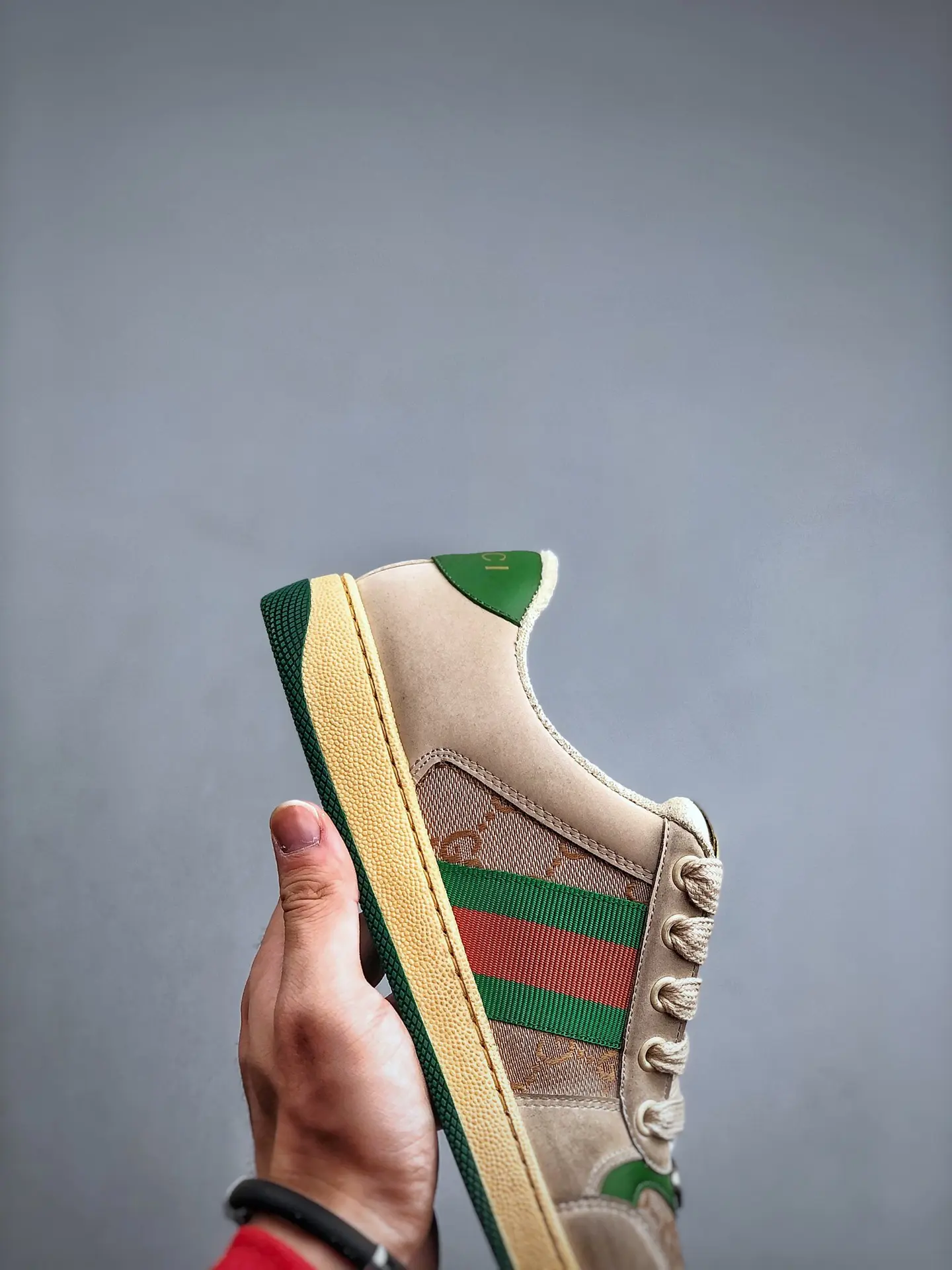 YASSW | Authenticity Meets Style: Exploring Replica Gucci Screener Sneakers in Beige