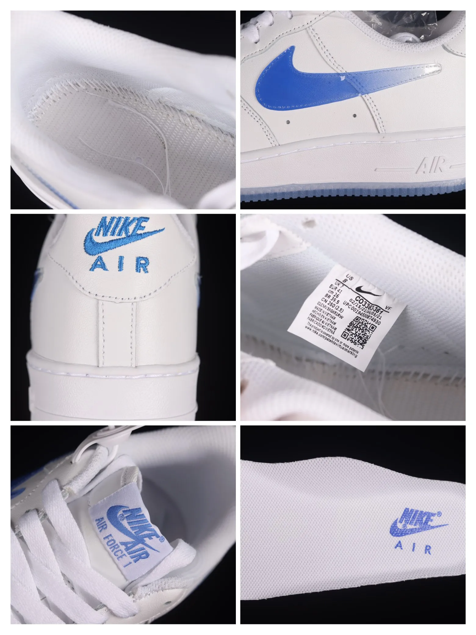 YASSW | Nike Air Force 1 07 Low White Blue Metallic Gold CO3363-361 Replica Review