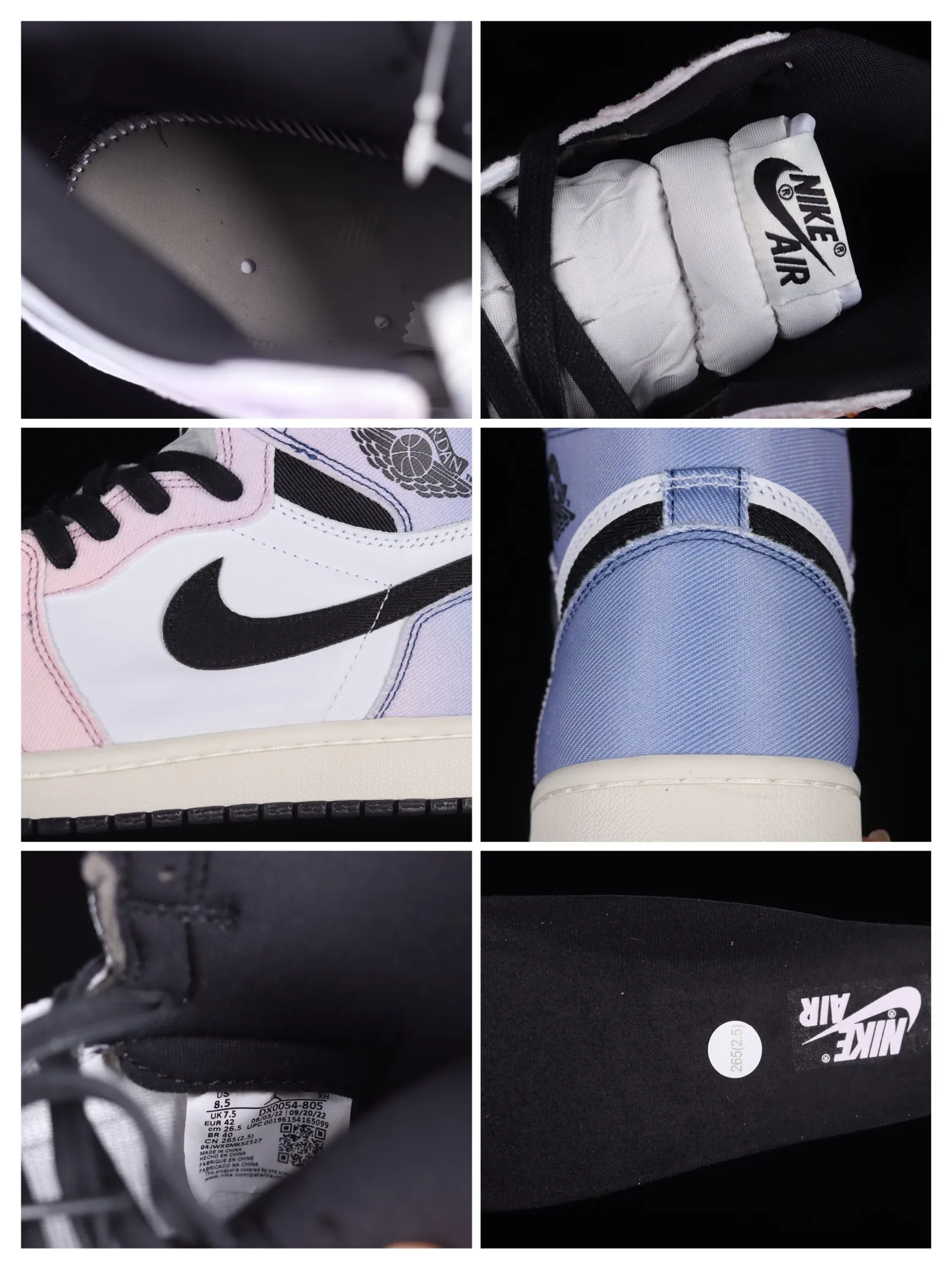 YASSW | Air Jordan 1 Retro High OG Craft 'Skyline' Replica - Vivid Orange/Black/Iced Lilac/True Blue